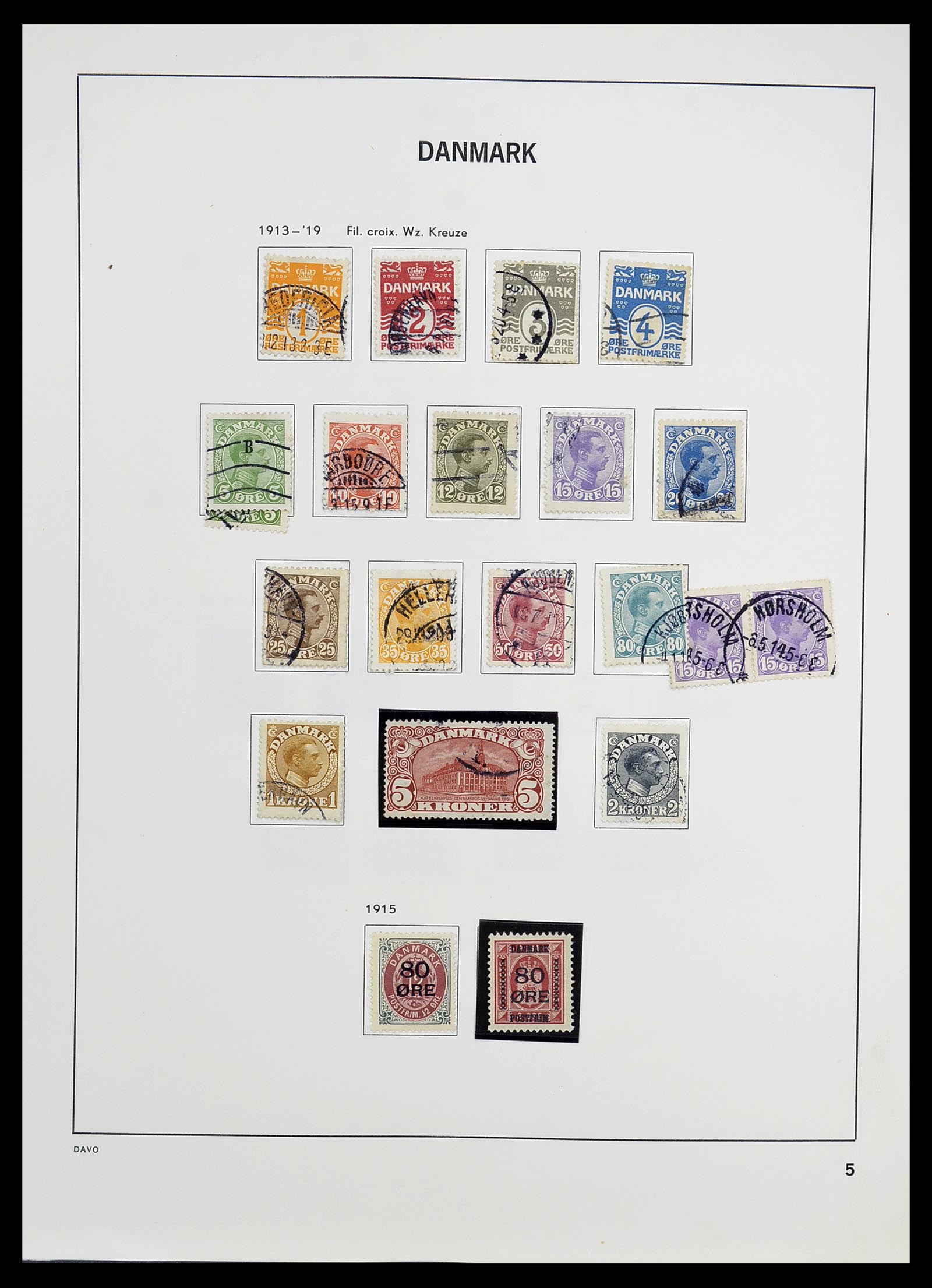 34704 005 - Postzegelverzameling 34704 Denemarken 1851-1985.