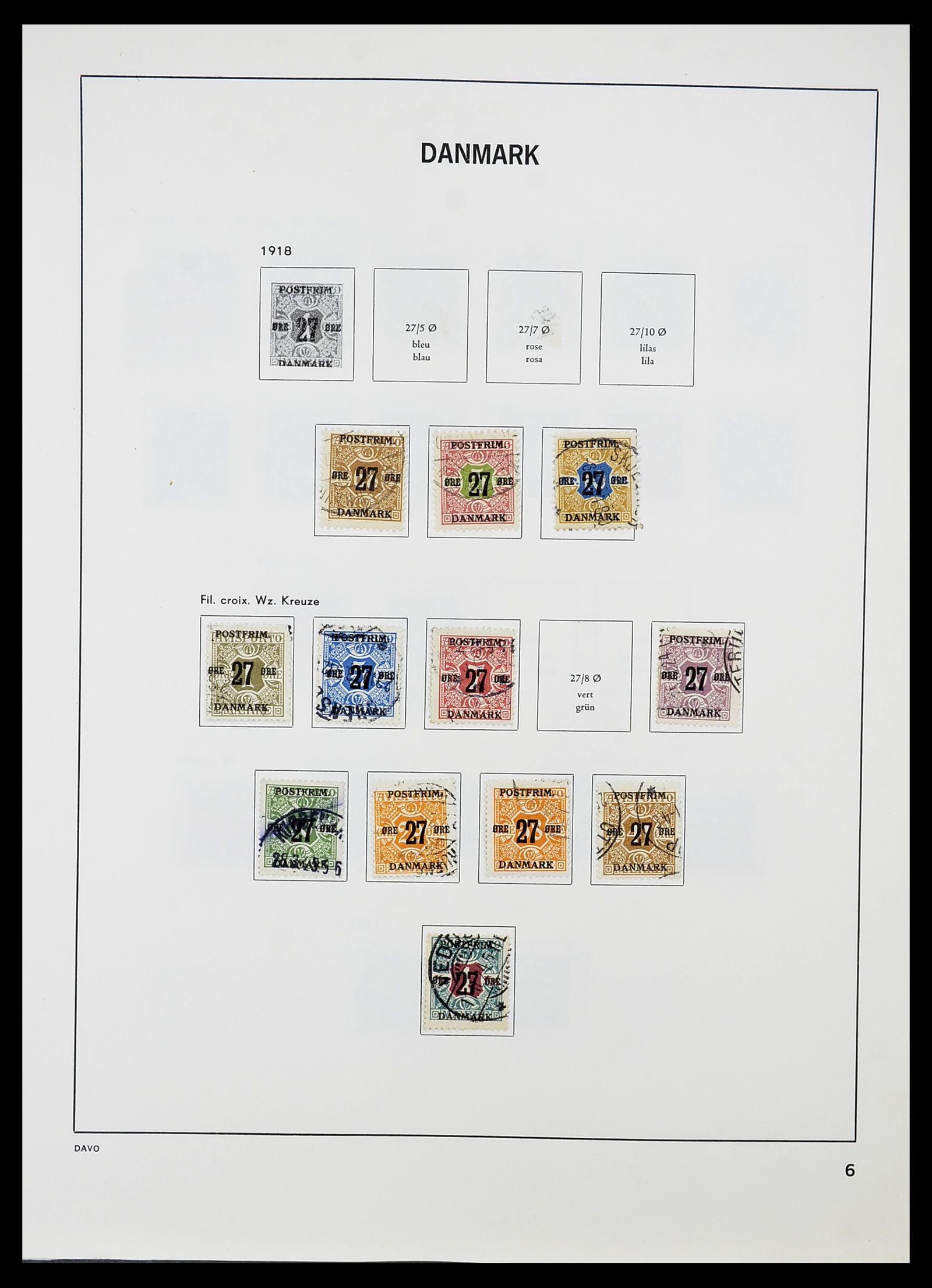 34704 006 - Postzegelverzameling 34704 Denemarken 1851-1985.