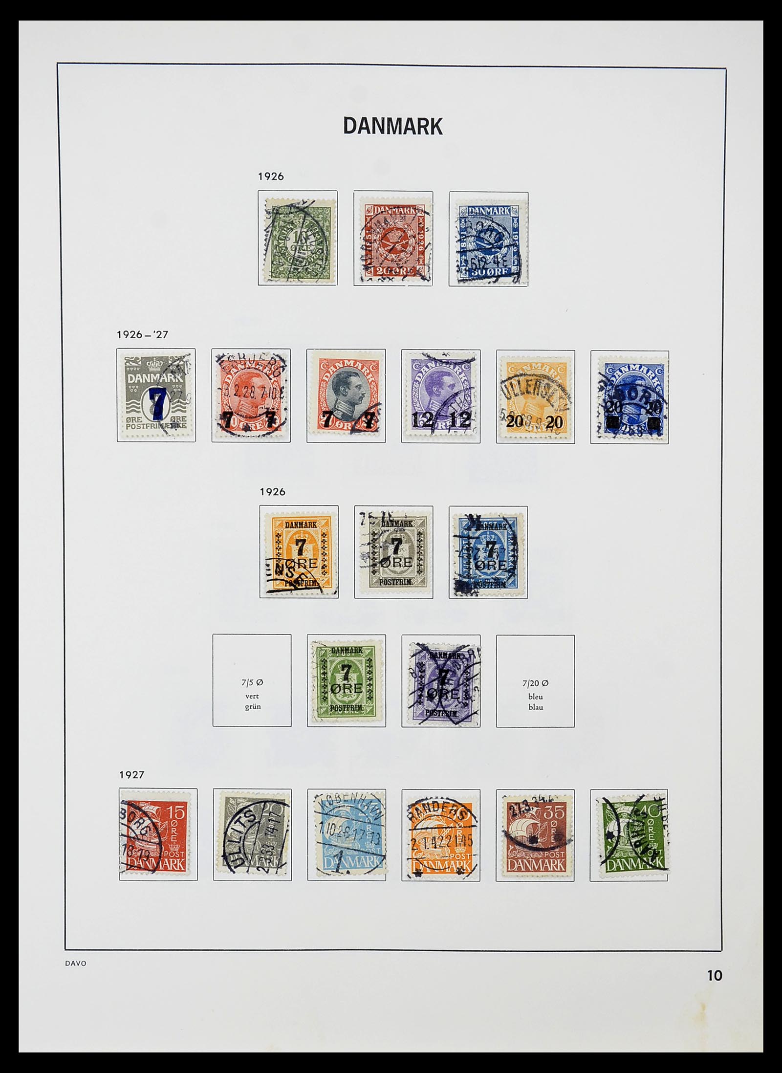 34704 010 - Postzegelverzameling 34704 Denemarken 1851-1985.