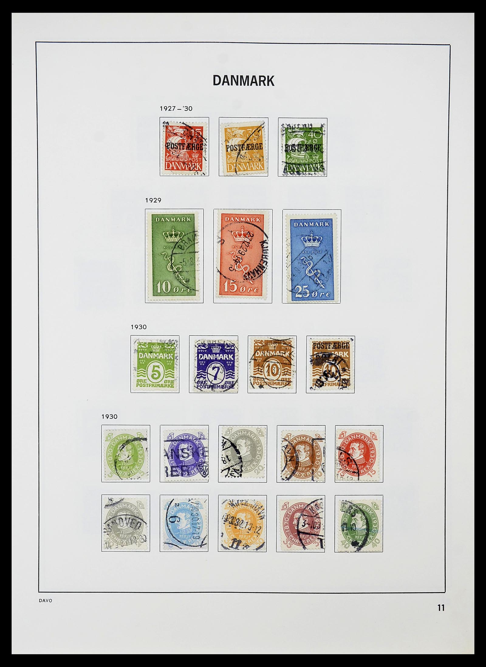 34704 011 - Postzegelverzameling 34704 Denemarken 1851-1985.