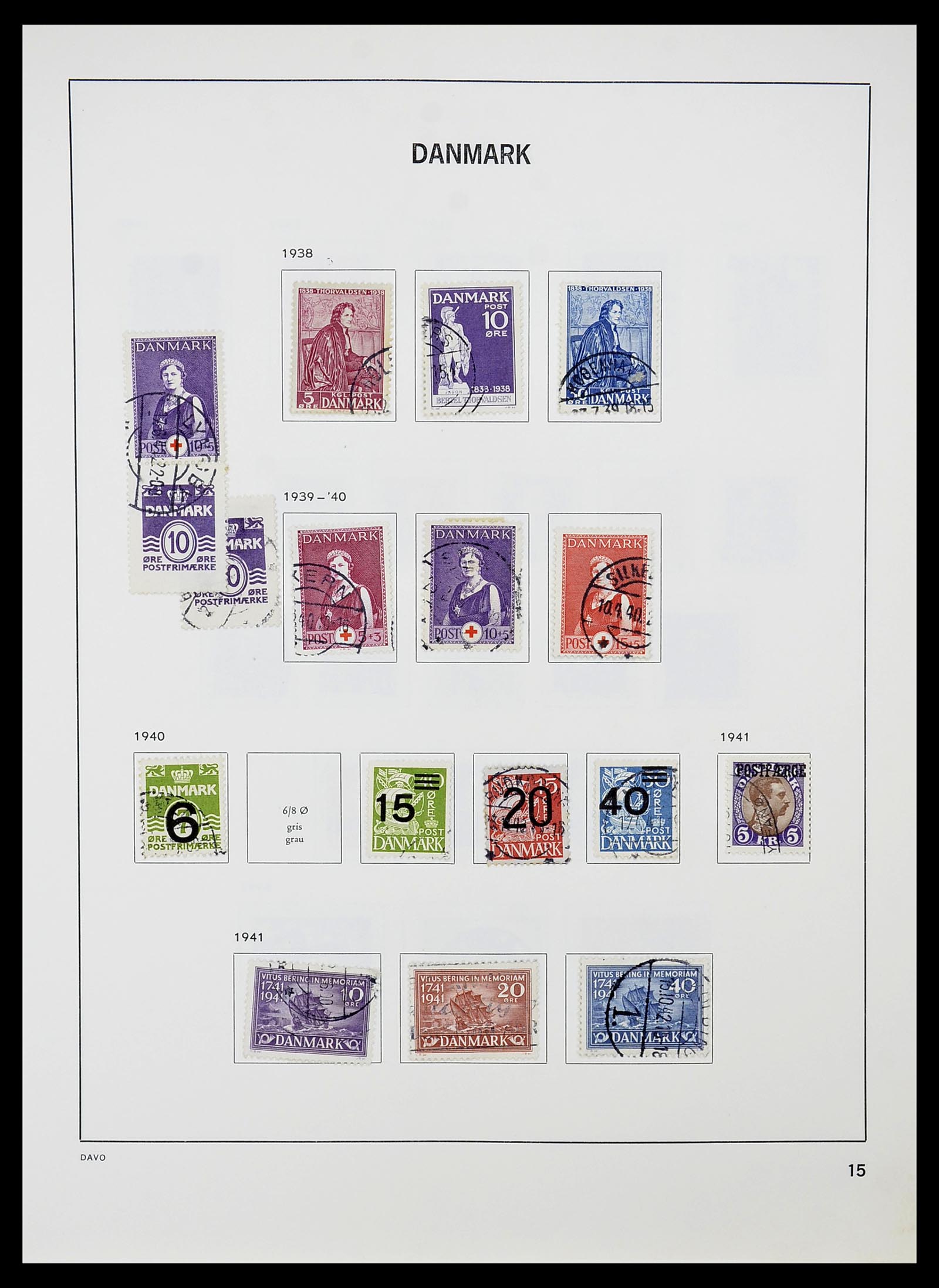 34704 015 - Postzegelverzameling 34704 Denemarken 1851-1985.