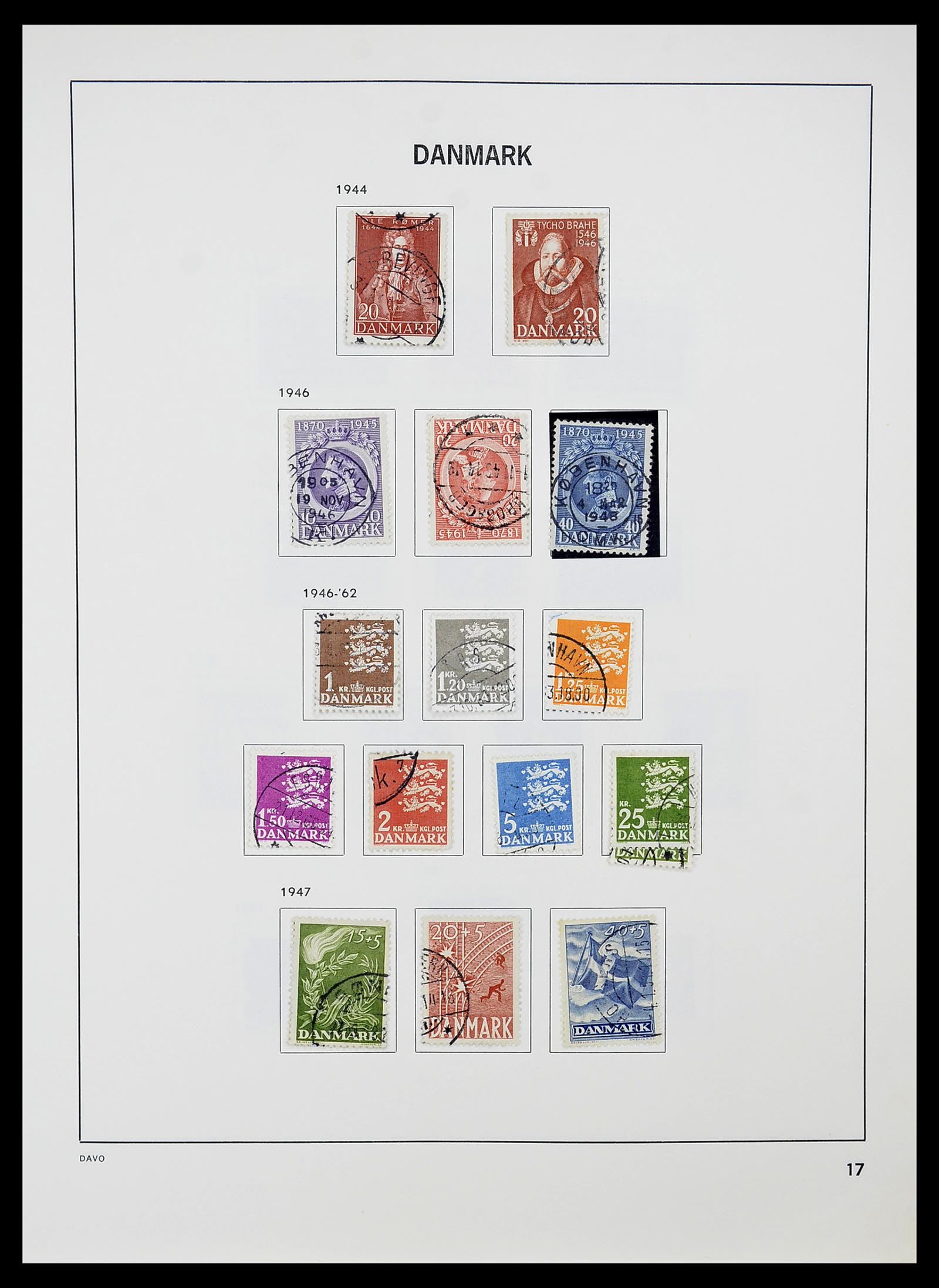34704 017 - Postzegelverzameling 34704 Denemarken 1851-1985.