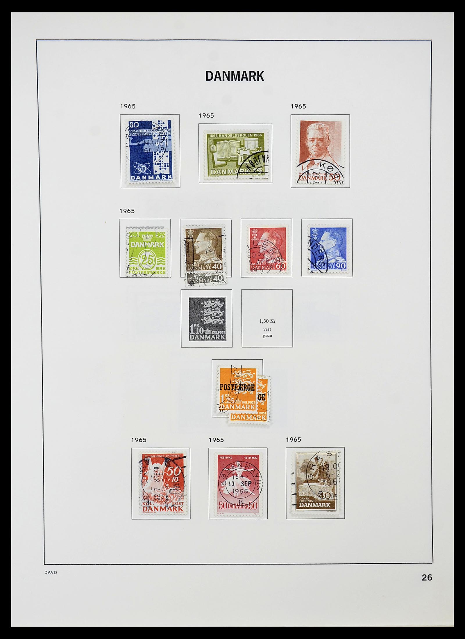 34704 026 - Postzegelverzameling 34704 Denemarken 1851-1985.