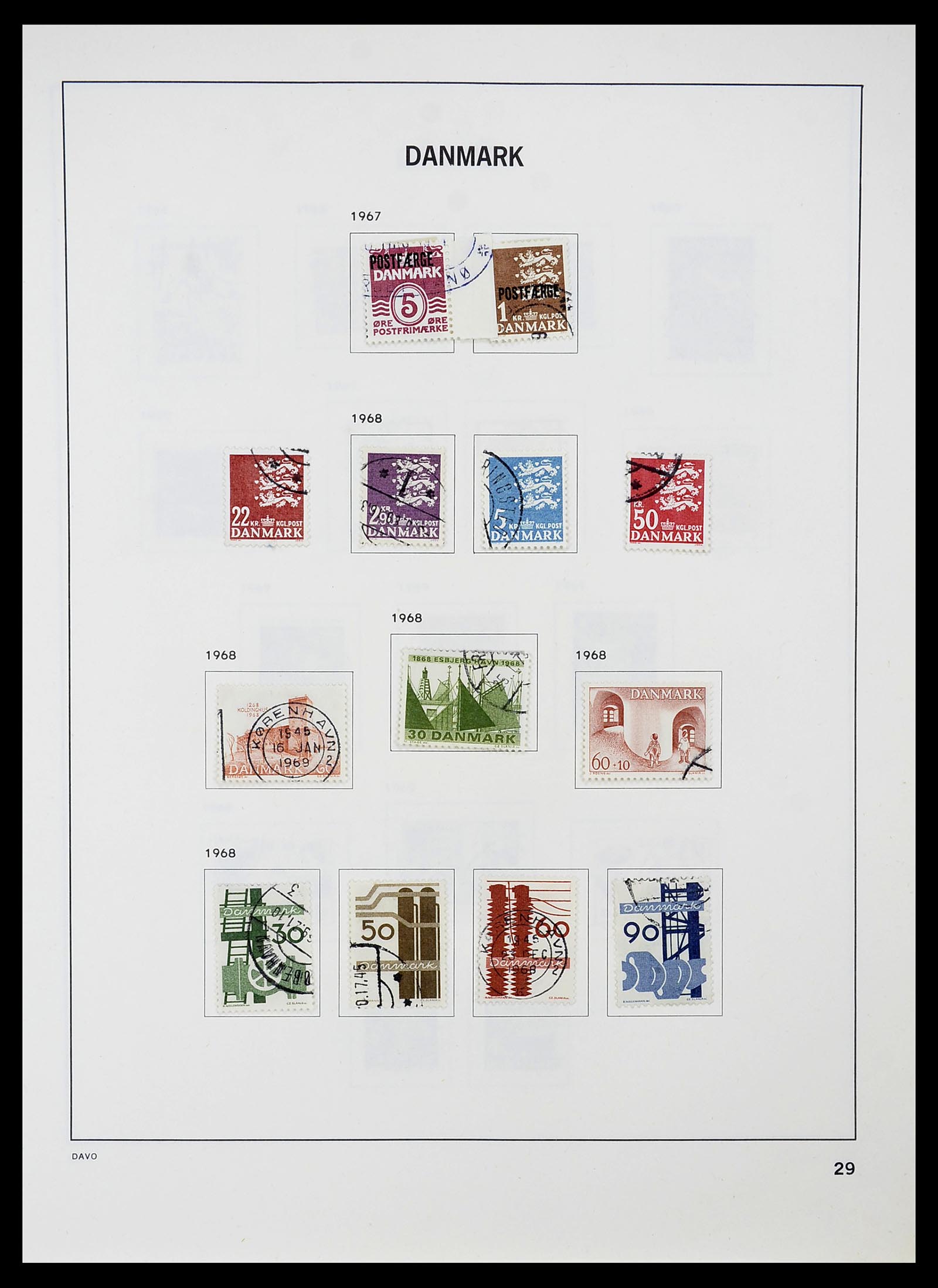 34704 029 - Postzegelverzameling 34704 Denemarken 1851-1985.