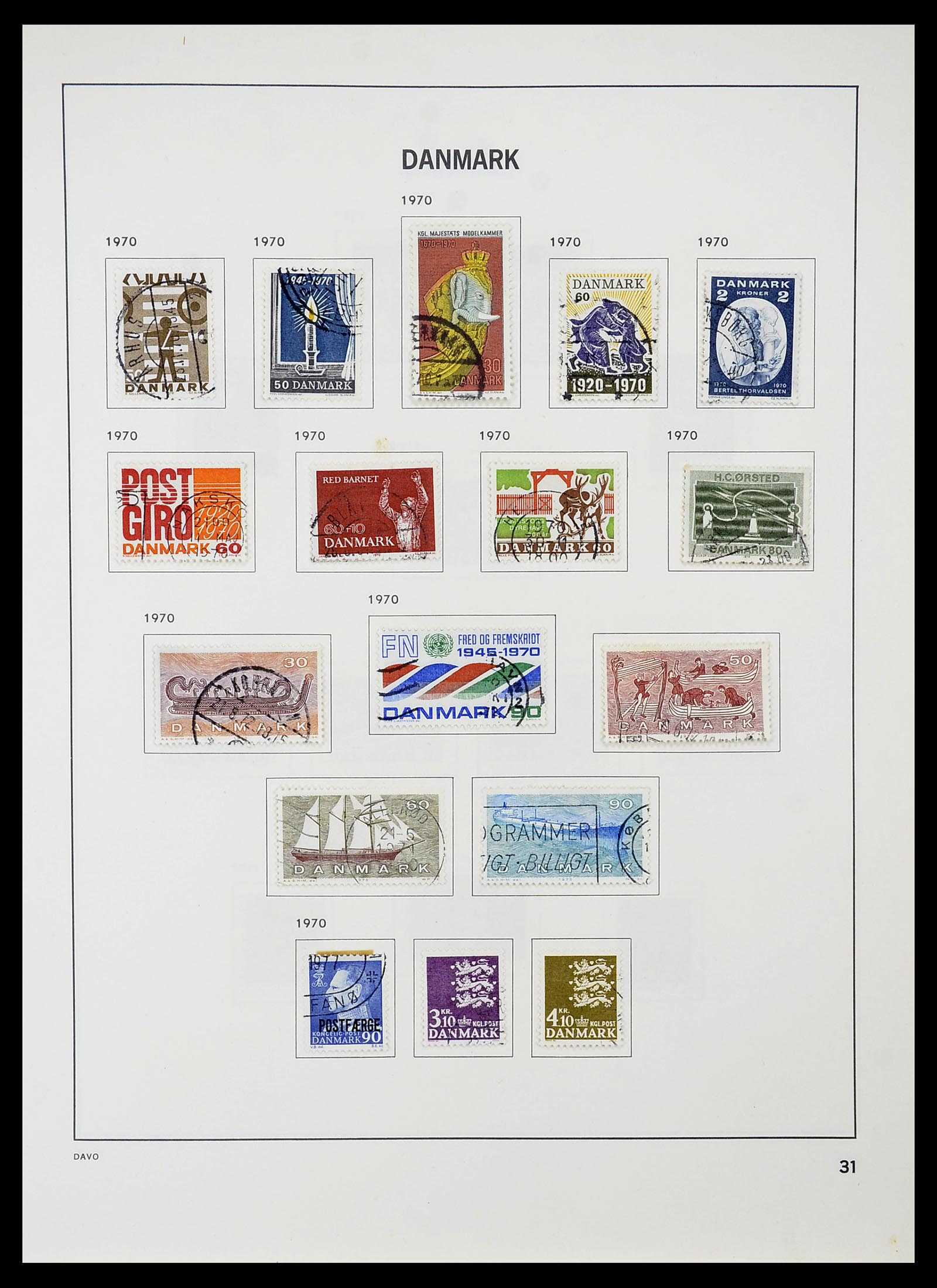 34704 031 - Postzegelverzameling 34704 Denemarken 1851-1985.