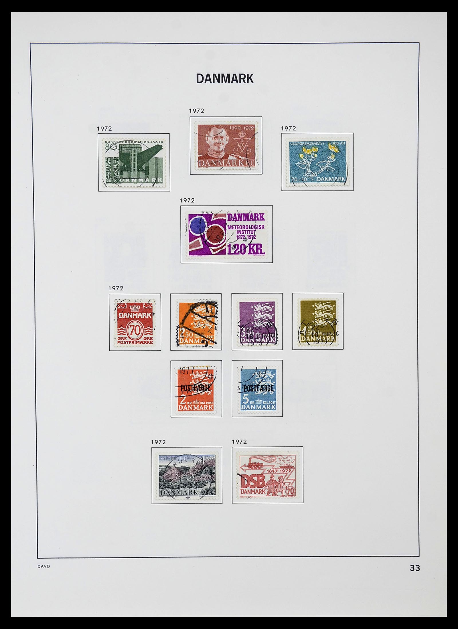34704 033 - Postzegelverzameling 34704 Denemarken 1851-1985.