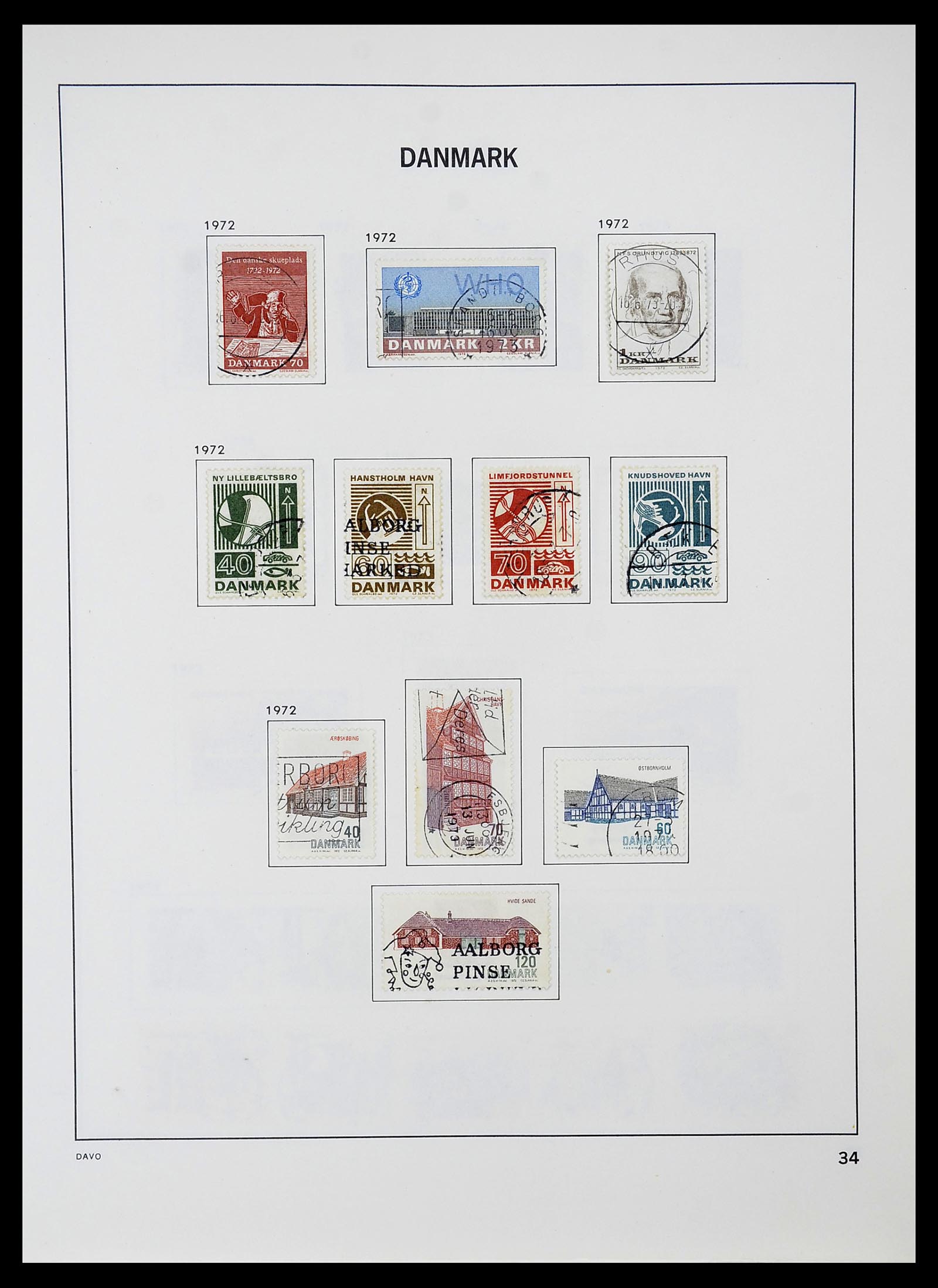34704 034 - Postzegelverzameling 34704 Denemarken 1851-1985.