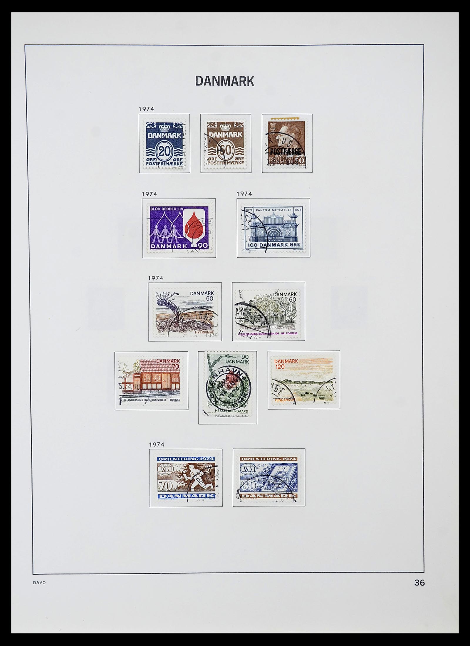 34704 036 - Postzegelverzameling 34704 Denemarken 1851-1985.
