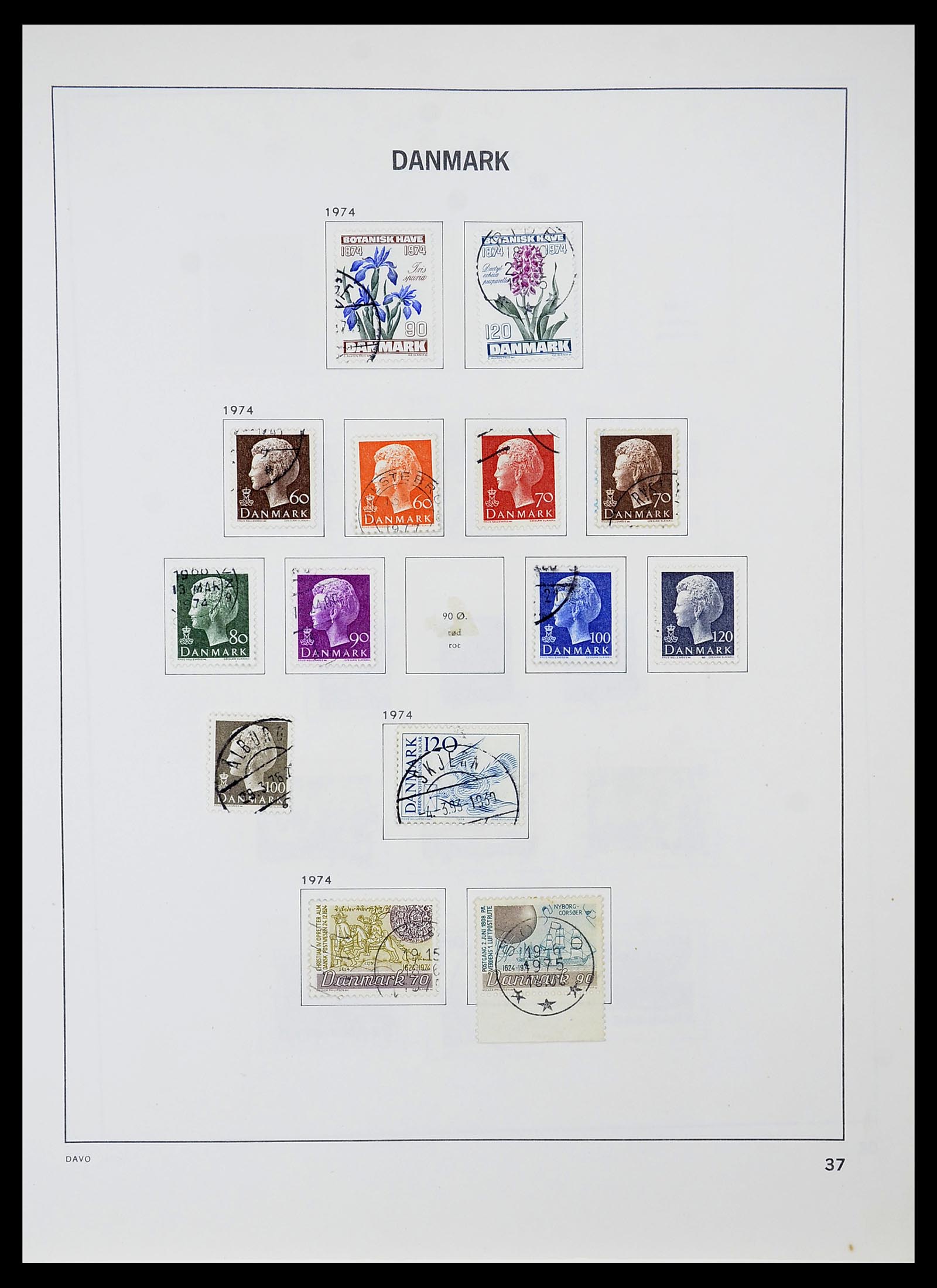 34704 037 - Postzegelverzameling 34704 Denemarken 1851-1985.