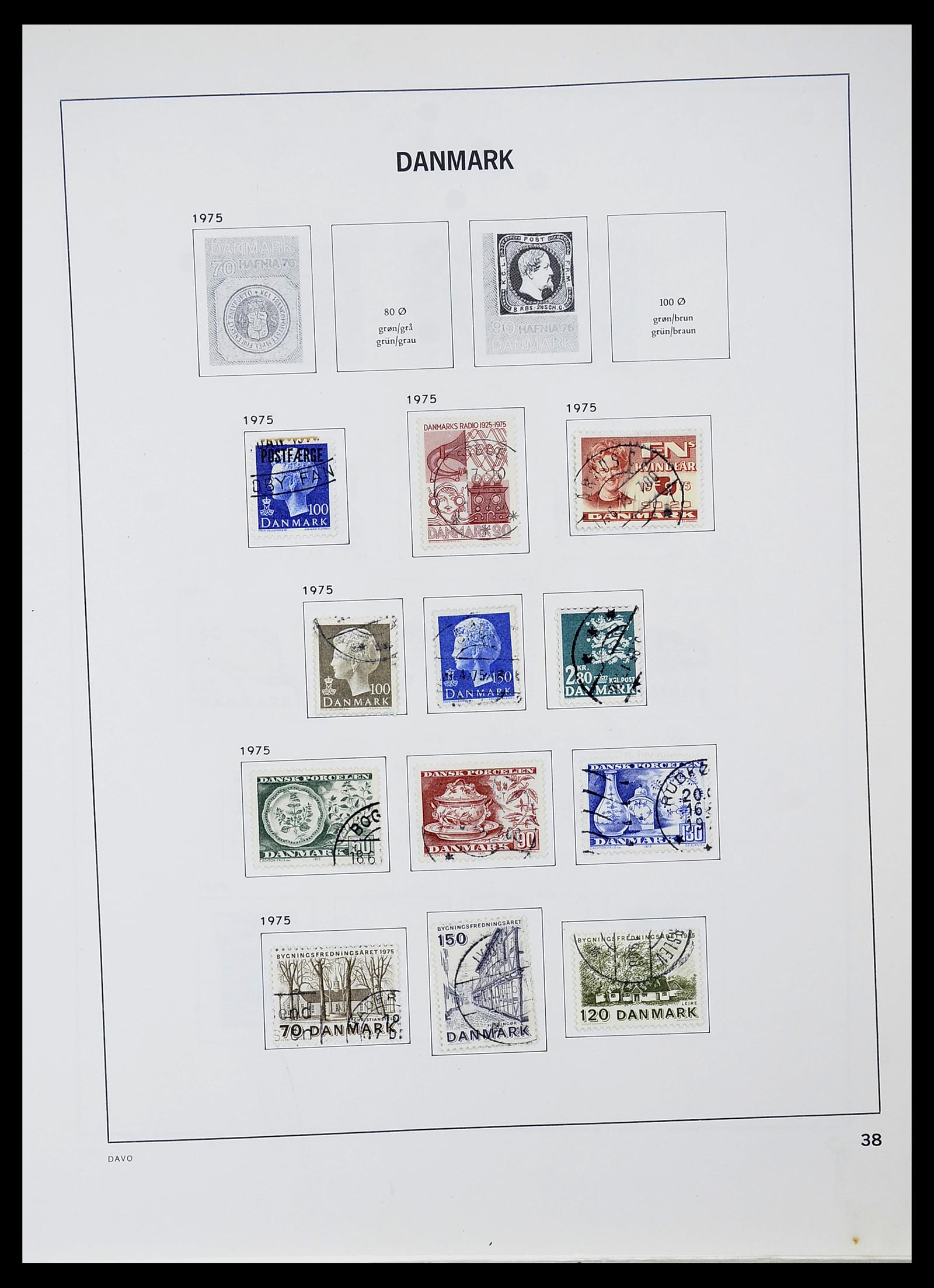 34704 038 - Postzegelverzameling 34704 Denemarken 1851-1985.