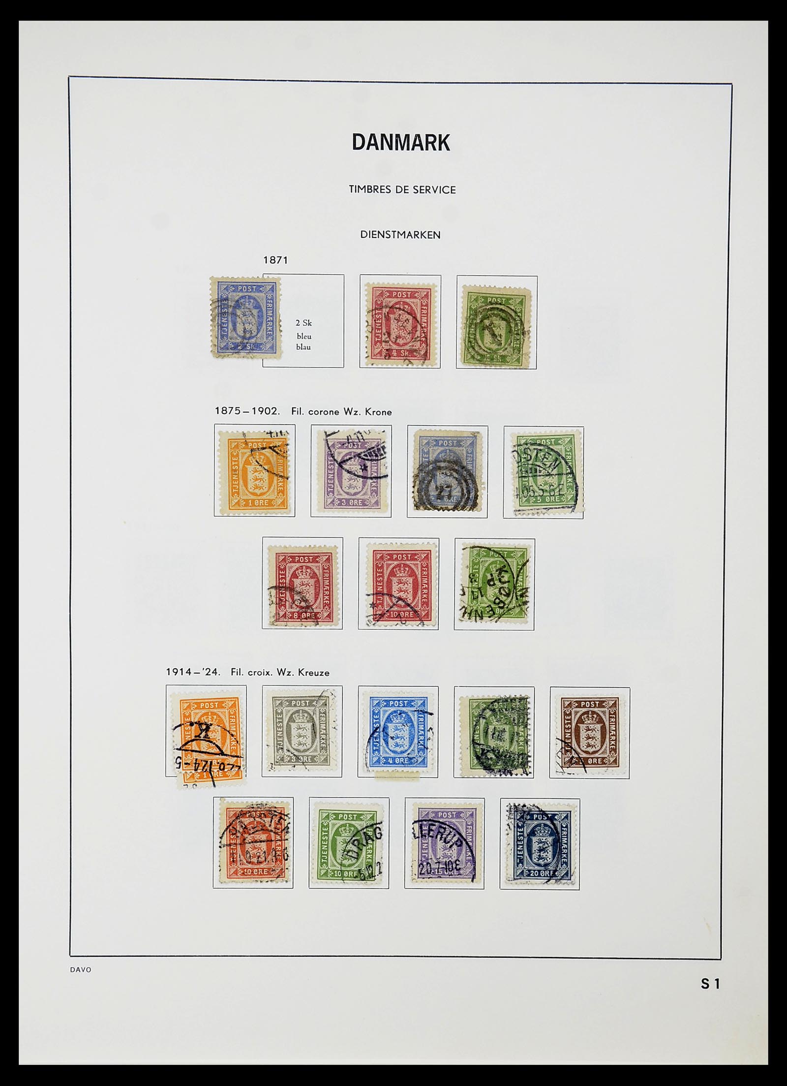 34704 047 - Postzegelverzameling 34704 Denemarken 1851-1985.