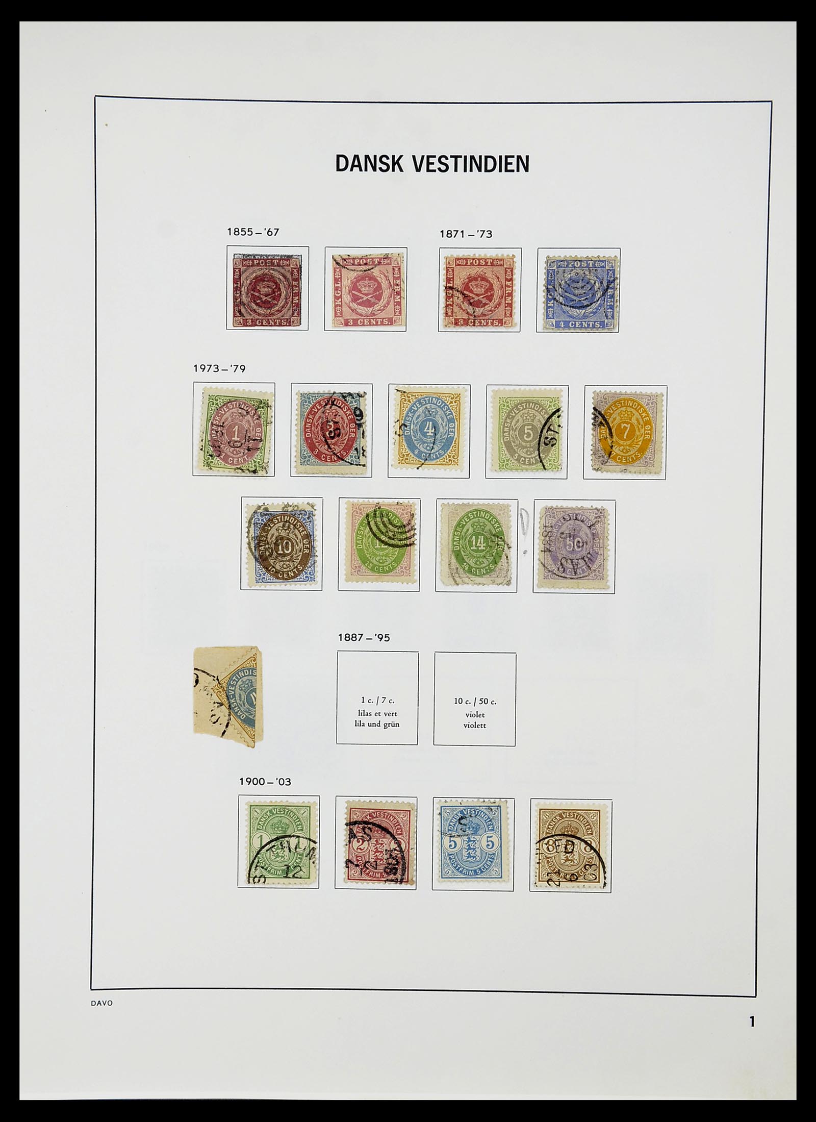 34704 084 - Postzegelverzameling 34704 Denemarken 1851-1985.