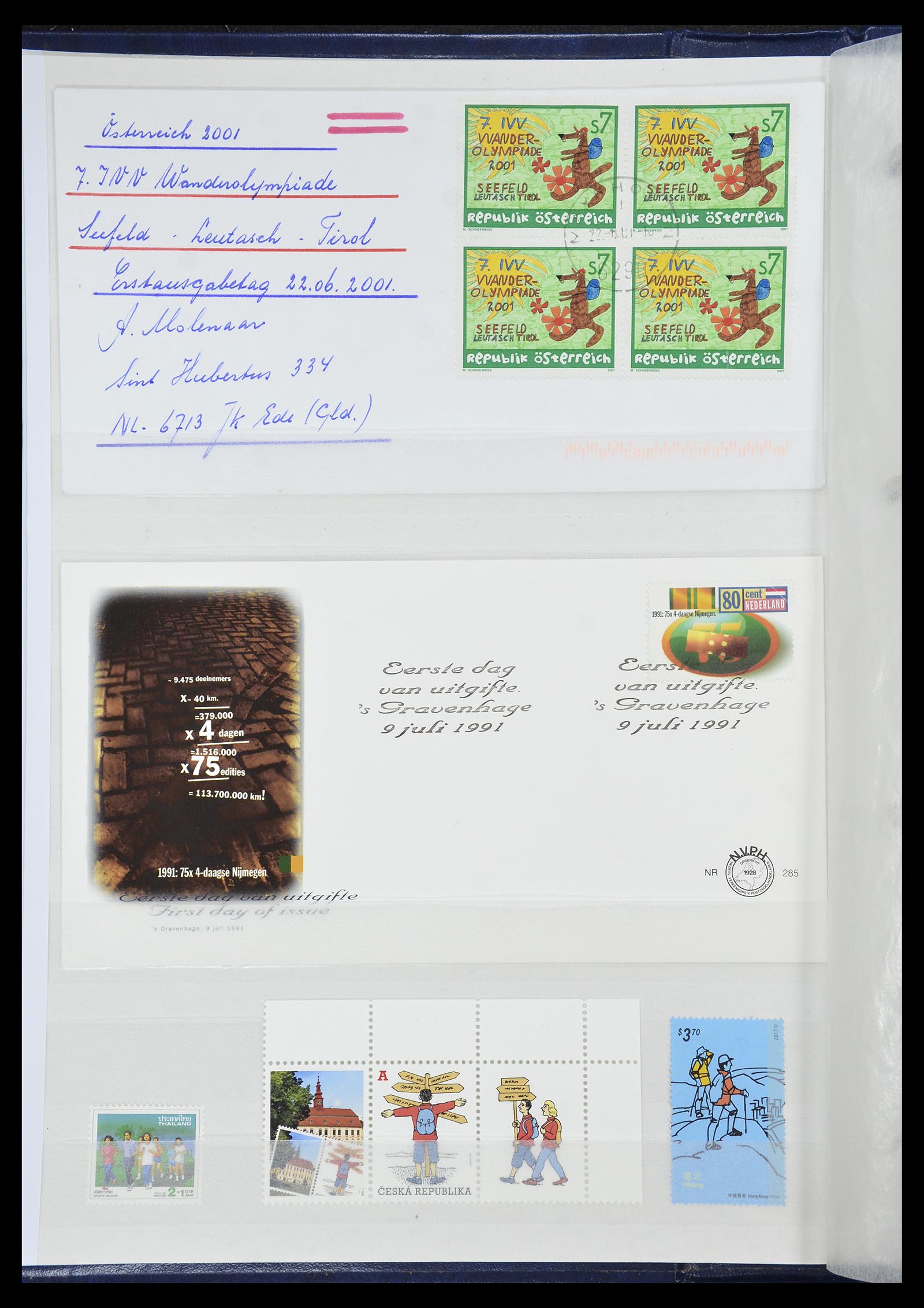 34705 064 - Postzegelverzameling 34705 Motief Fietsen 1897-2019!!