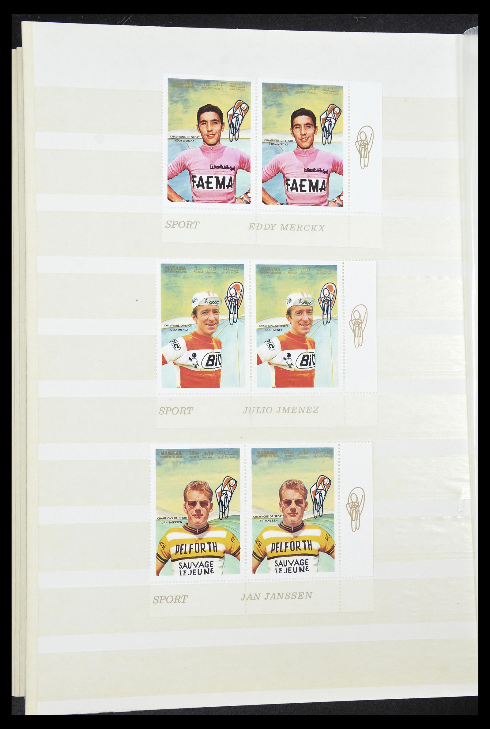 34705 127 - Postzegelverzameling 34705 Motief Fietsen 1897-2019!!
