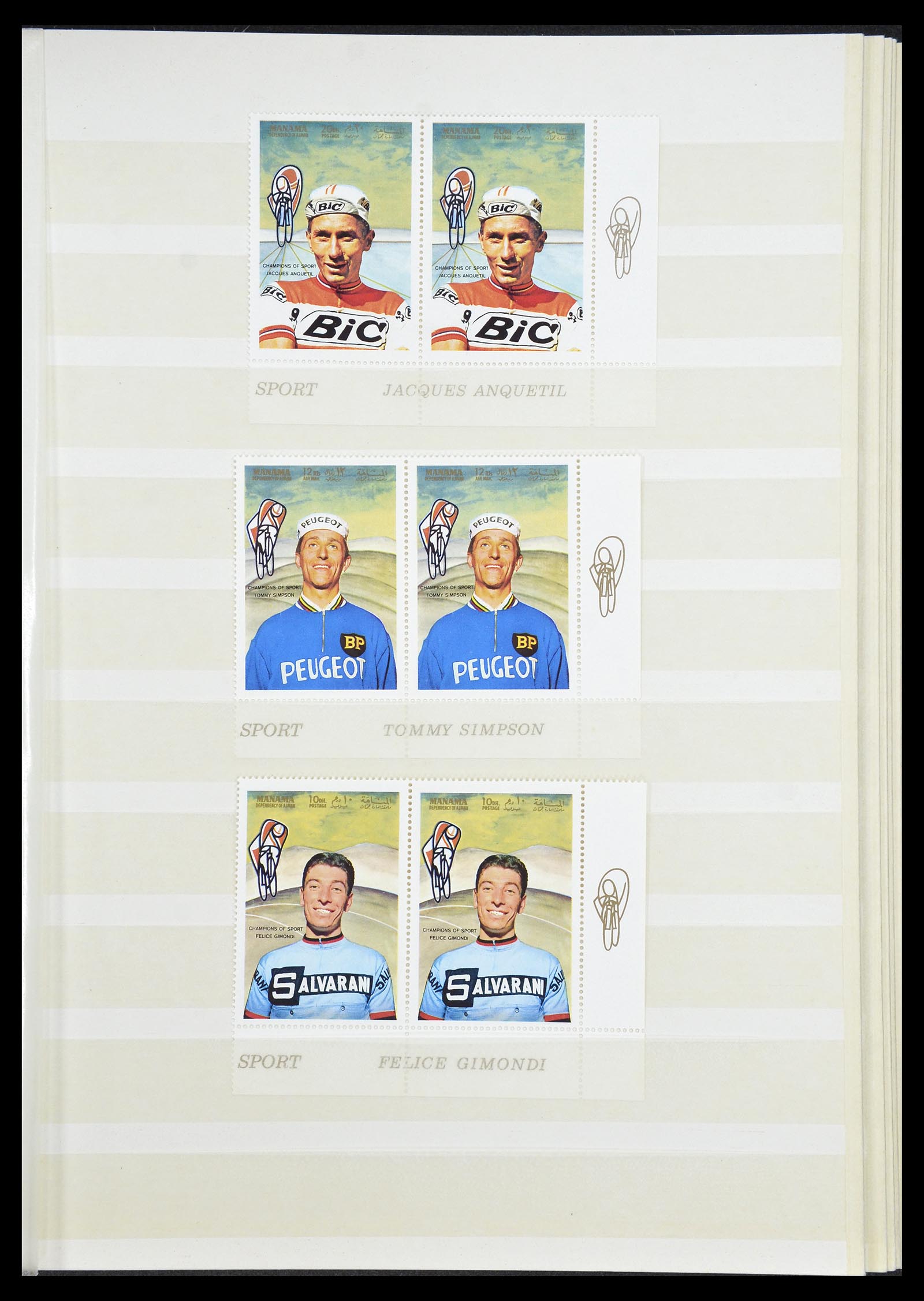 34705 128 - Postzegelverzameling 34705 Motief Fietsen 1897-2019!!
