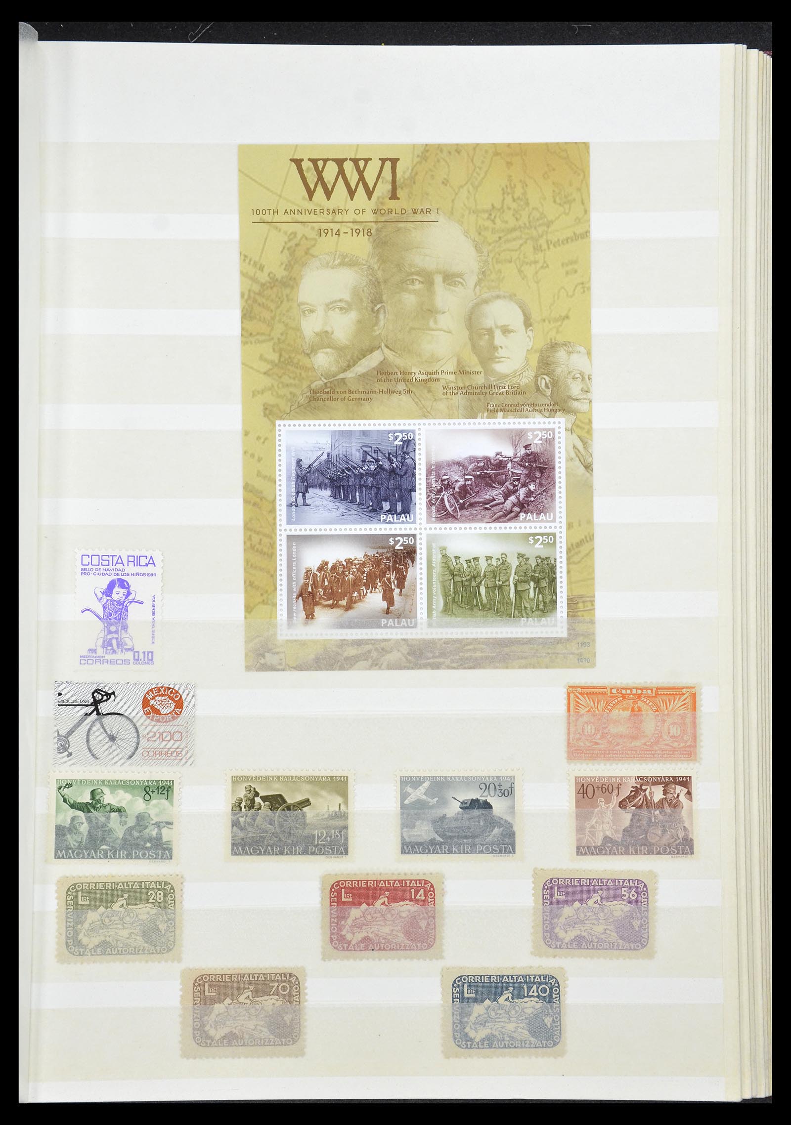 34705 130 - Postzegelverzameling 34705 Motief Fietsen 1897-2019!!