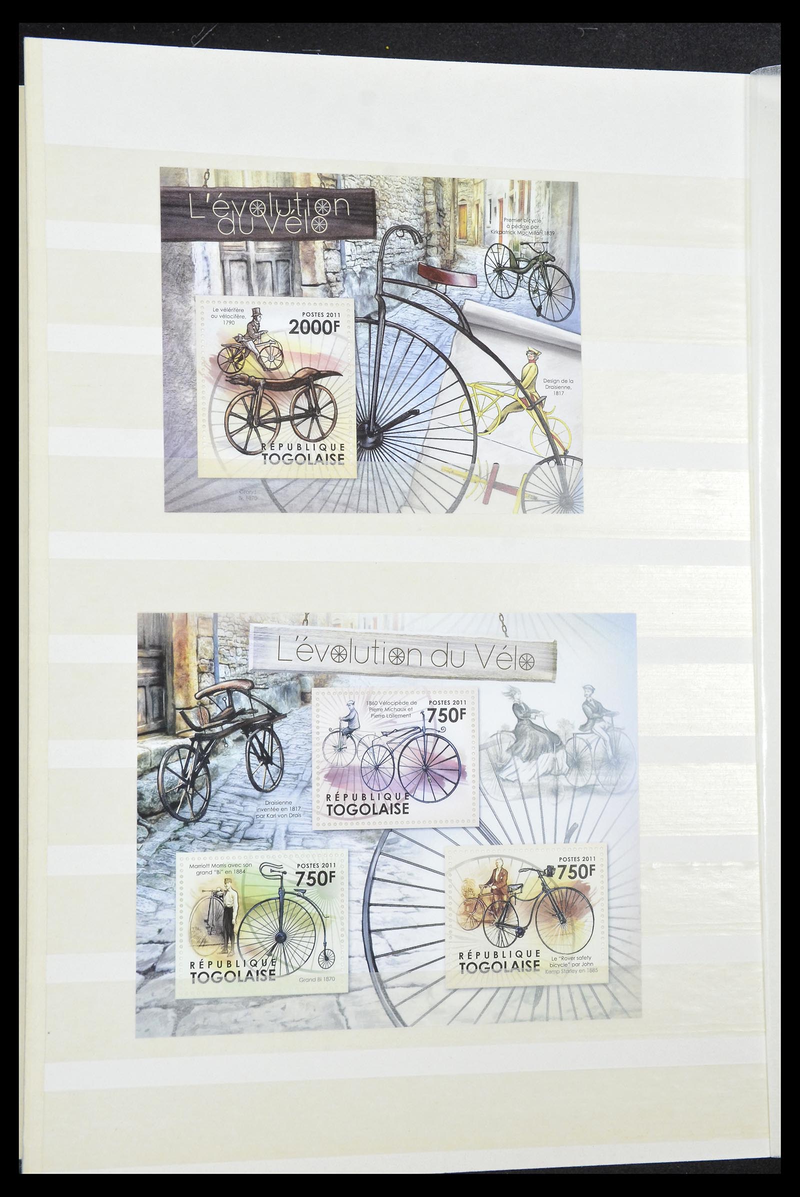 34705 133 - Postzegelverzameling 34705 Motief Fietsen 1897-2019!!