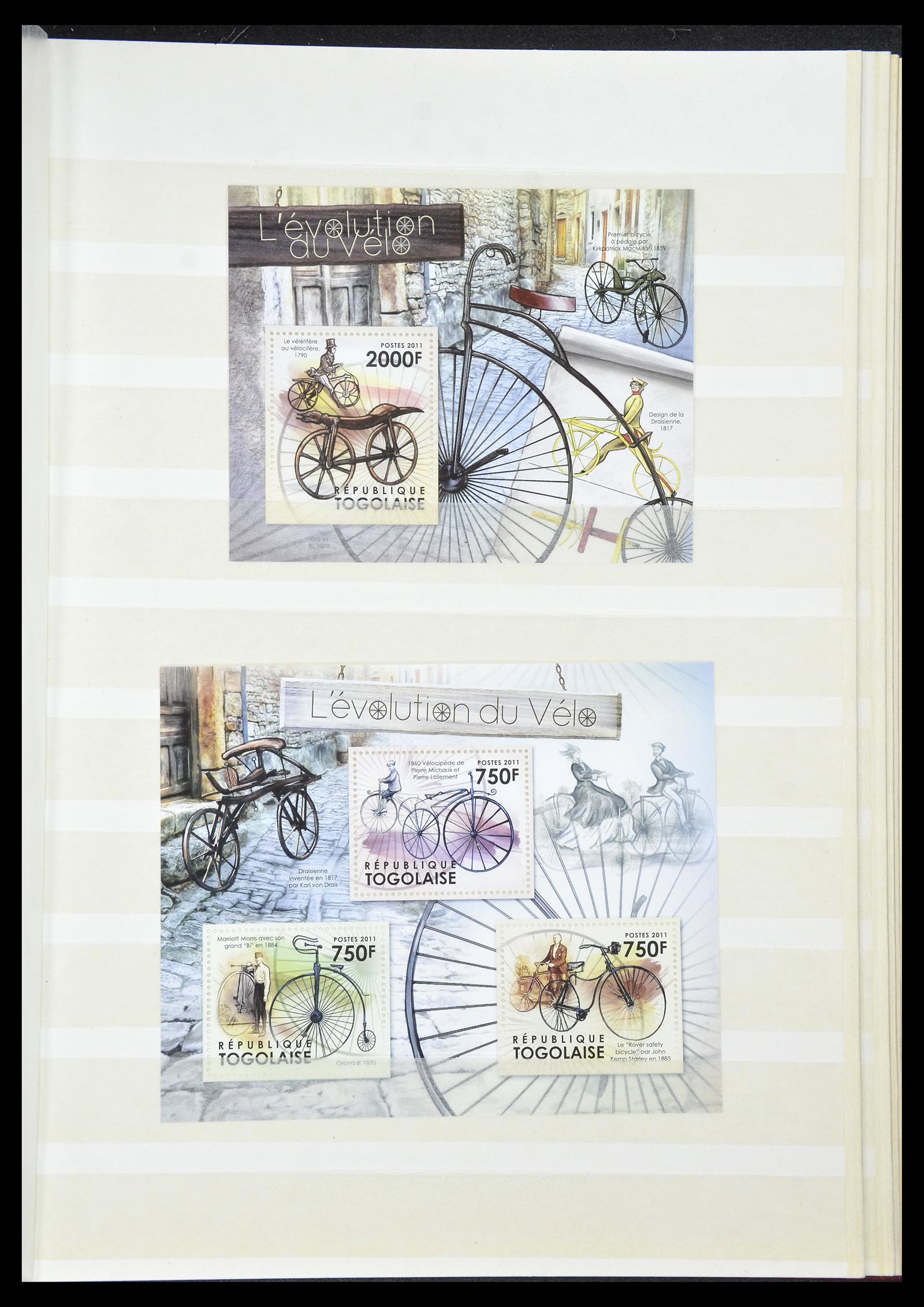 34705 134 - Postzegelverzameling 34705 Motief Fietsen 1897-2019!!