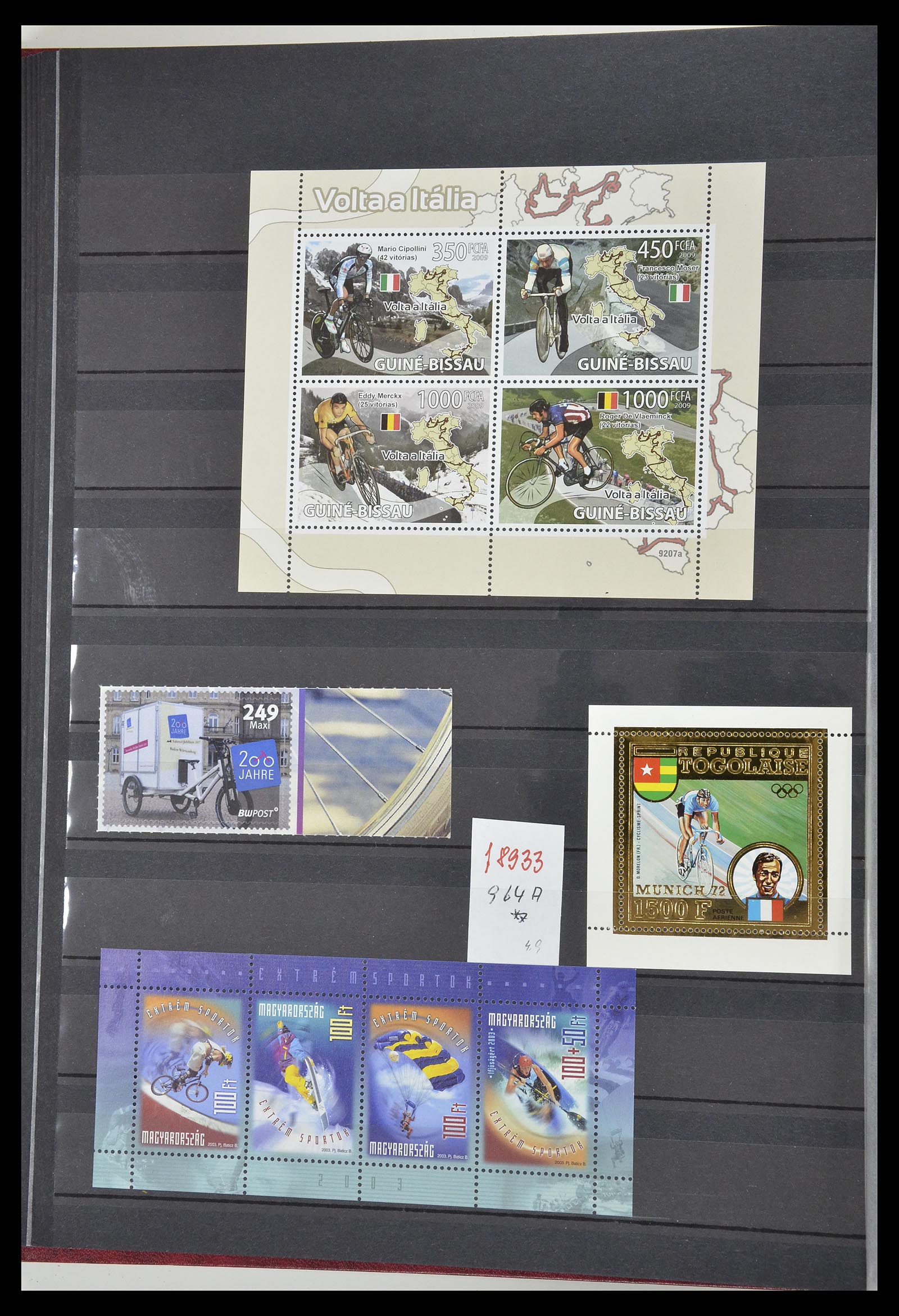34705 914 - Postzegelverzameling 34705 Motief Fietsen 1897-2019!!