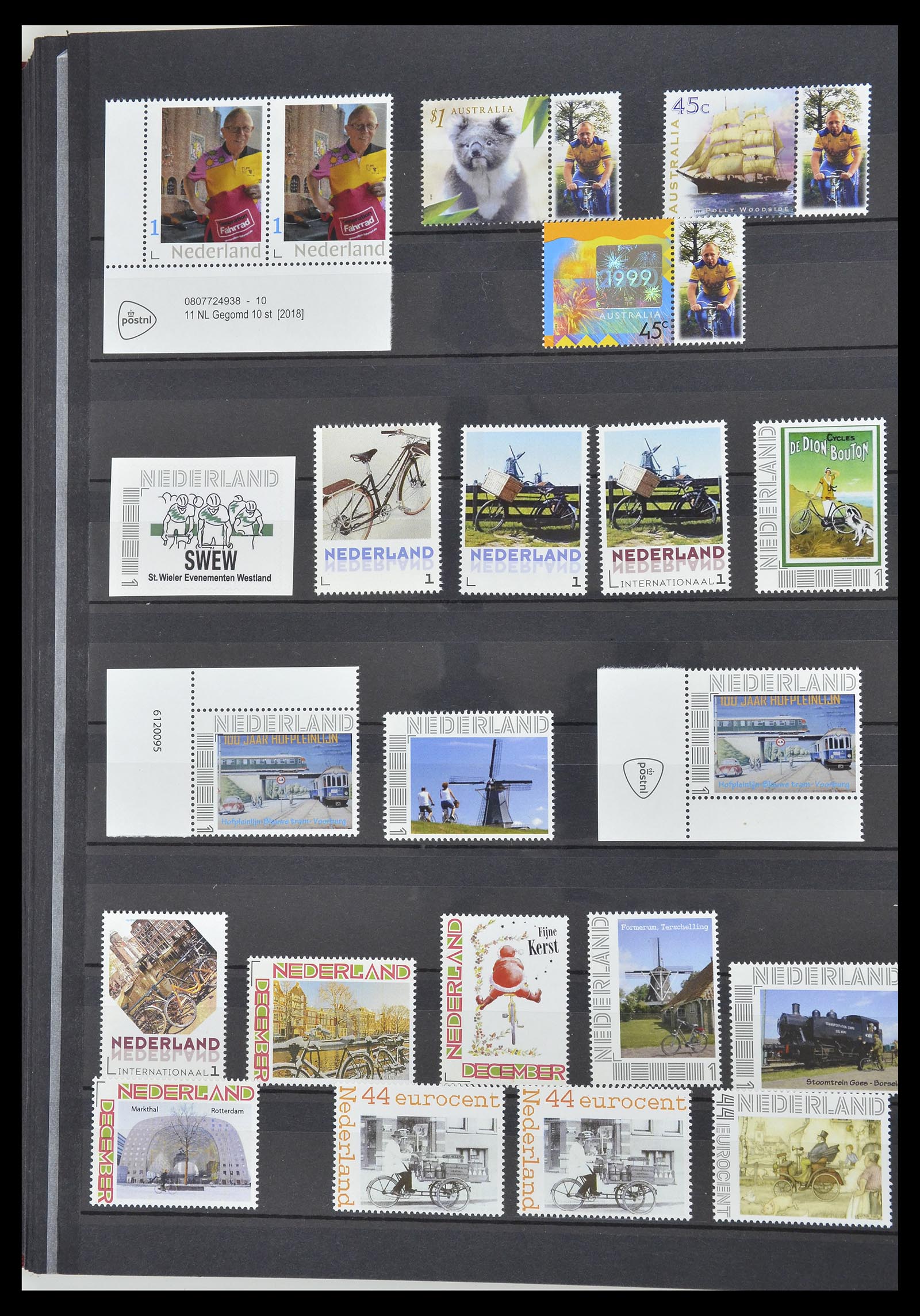 34705 953 - Postzegelverzameling 34705 Motief Fietsen 1897-2019!!