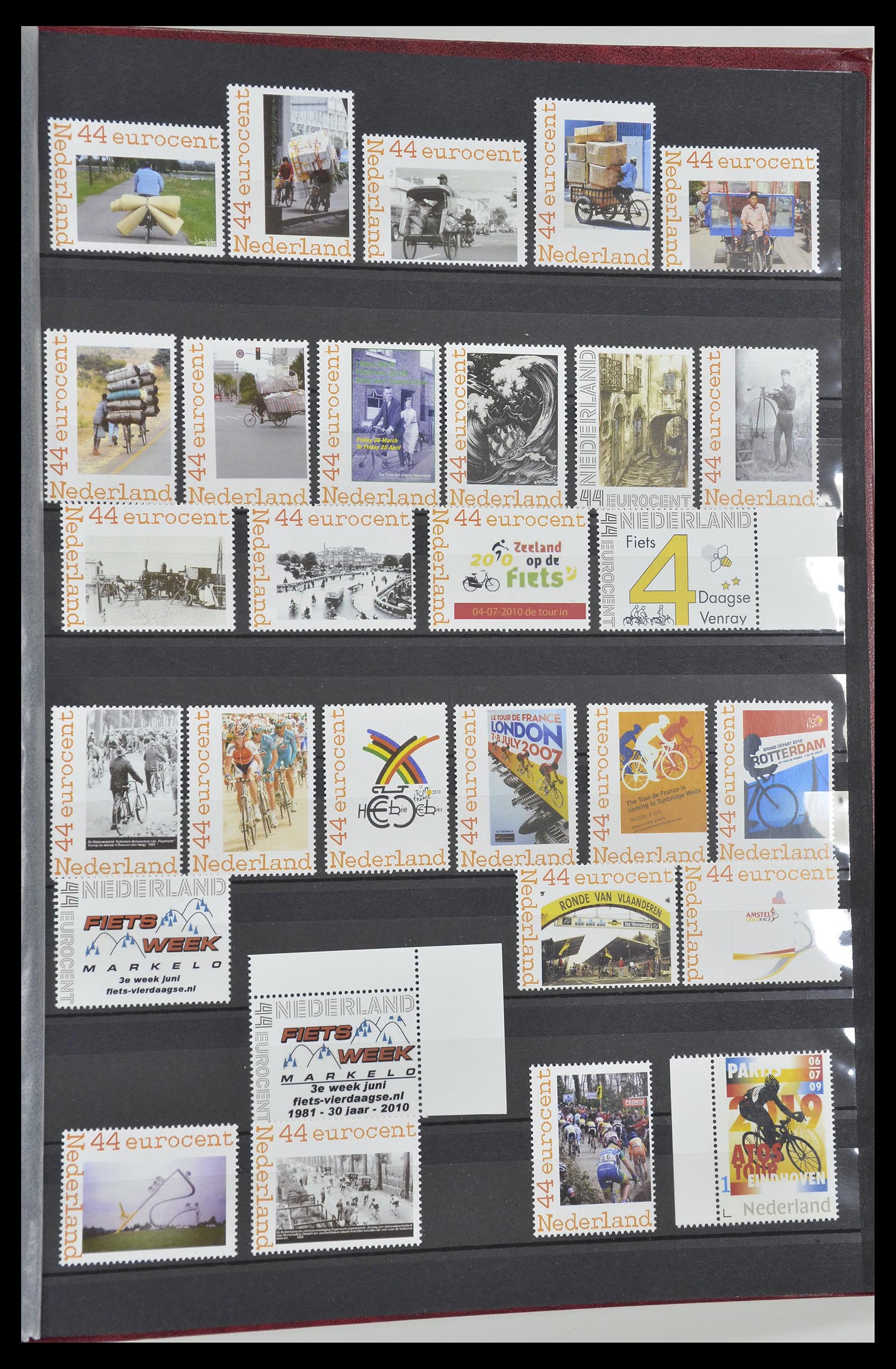 34705 954 - Postzegelverzameling 34705 Motief Fietsen 1897-2019!!