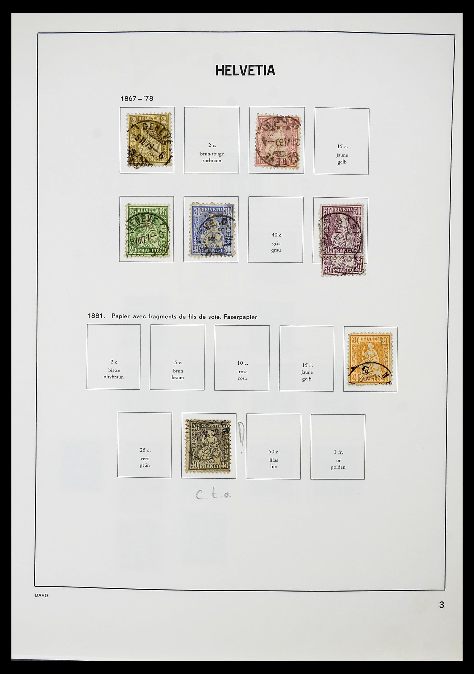 34706 003 - Postzegelverzameling 34706 Zwitserland 1850-1991.