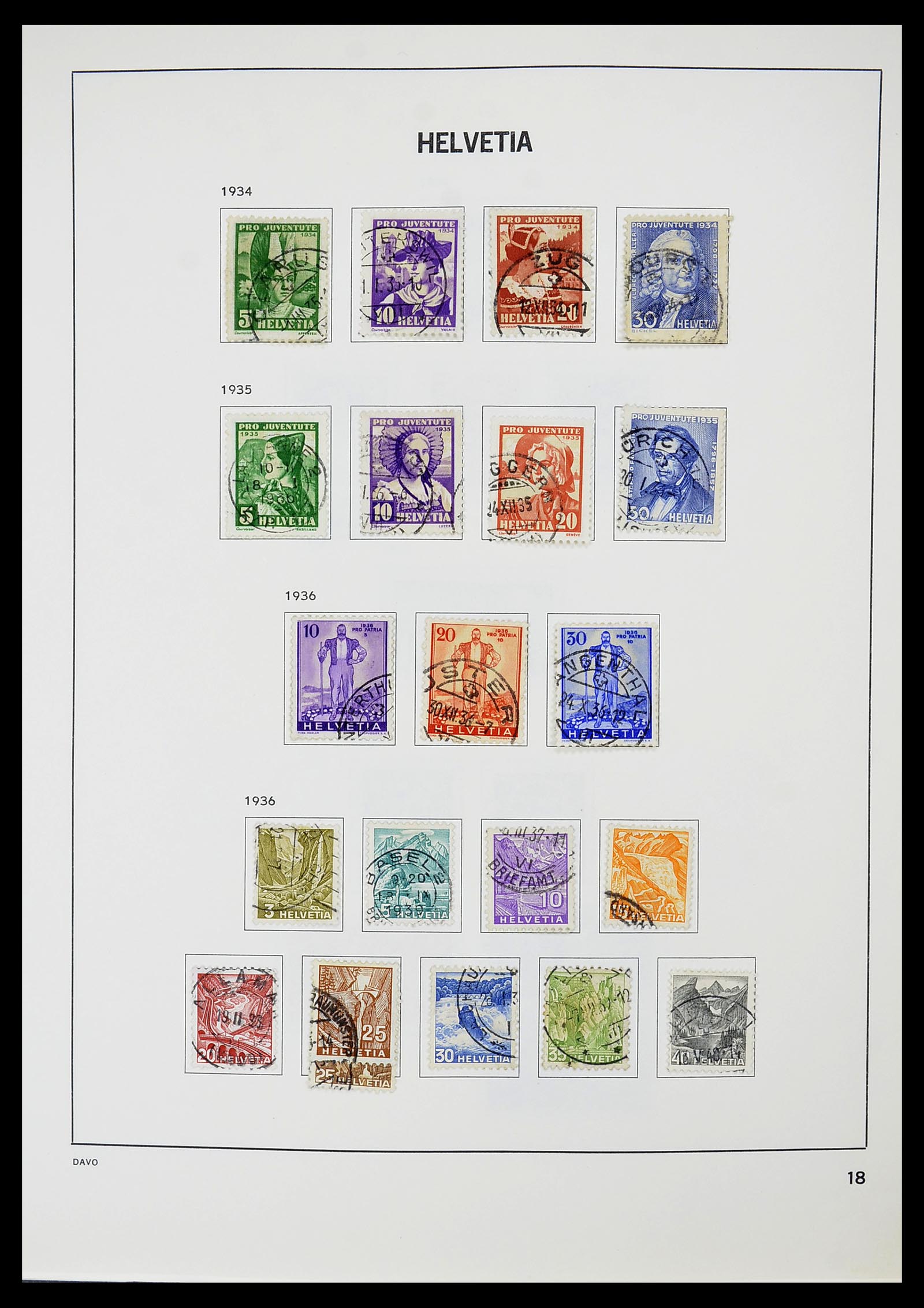 34706 019 - Postzegelverzameling 34706 Zwitserland 1850-1991.