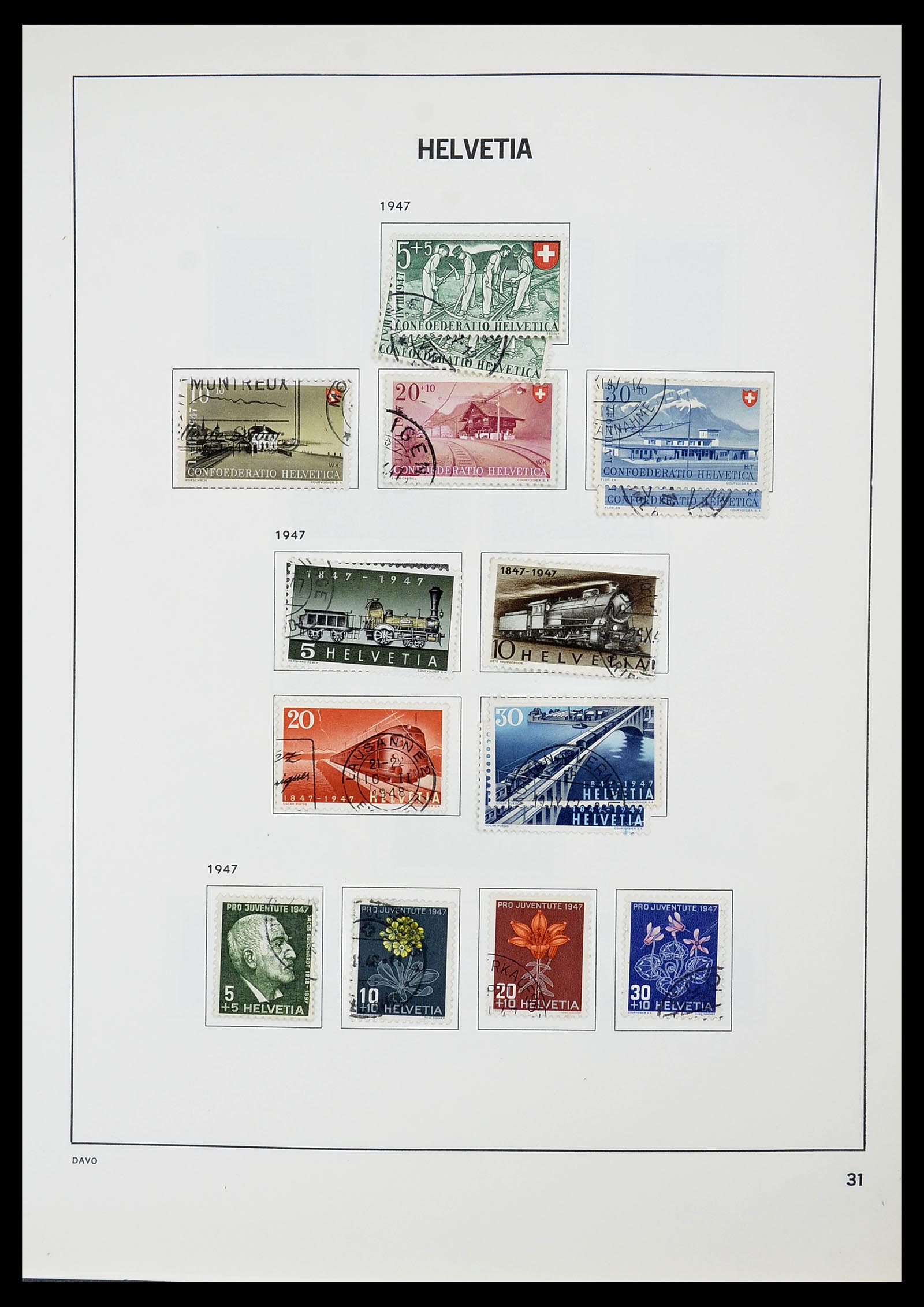 34706 032 - Postzegelverzameling 34706 Zwitserland 1850-1991.
