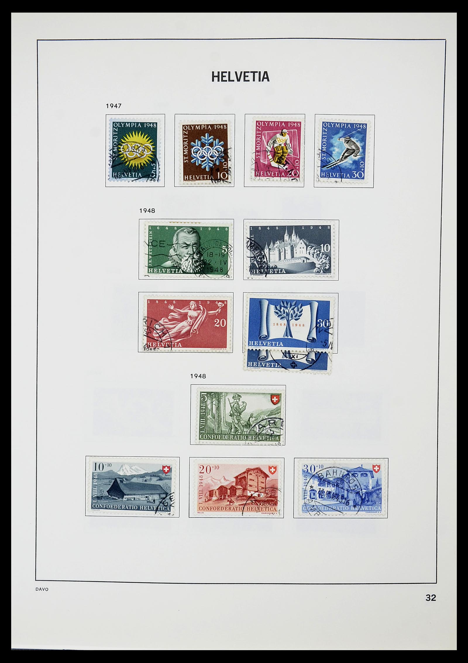 34706 033 - Postzegelverzameling 34706 Zwitserland 1850-1991.