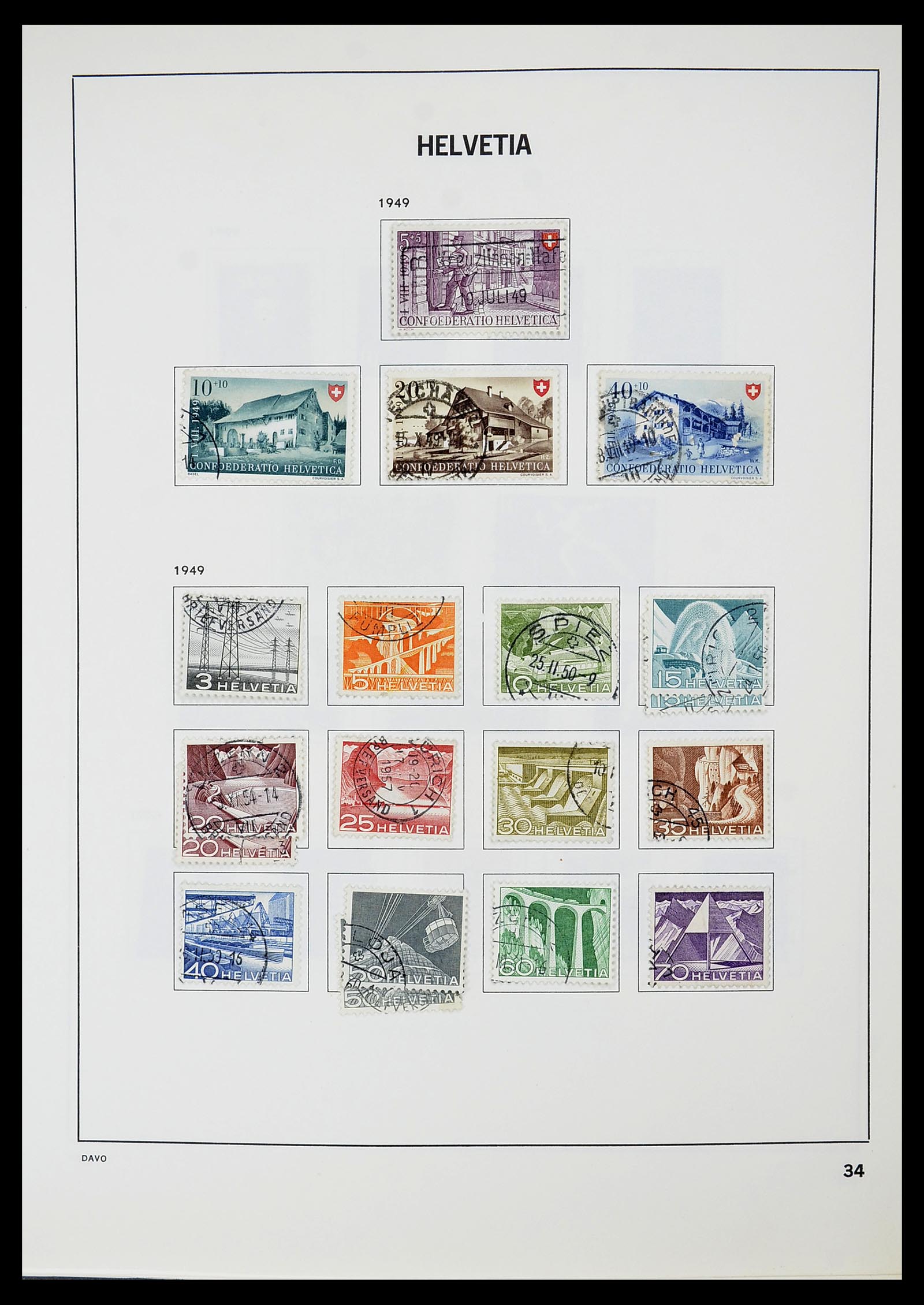 34706 035 - Postzegelverzameling 34706 Zwitserland 1850-1991.