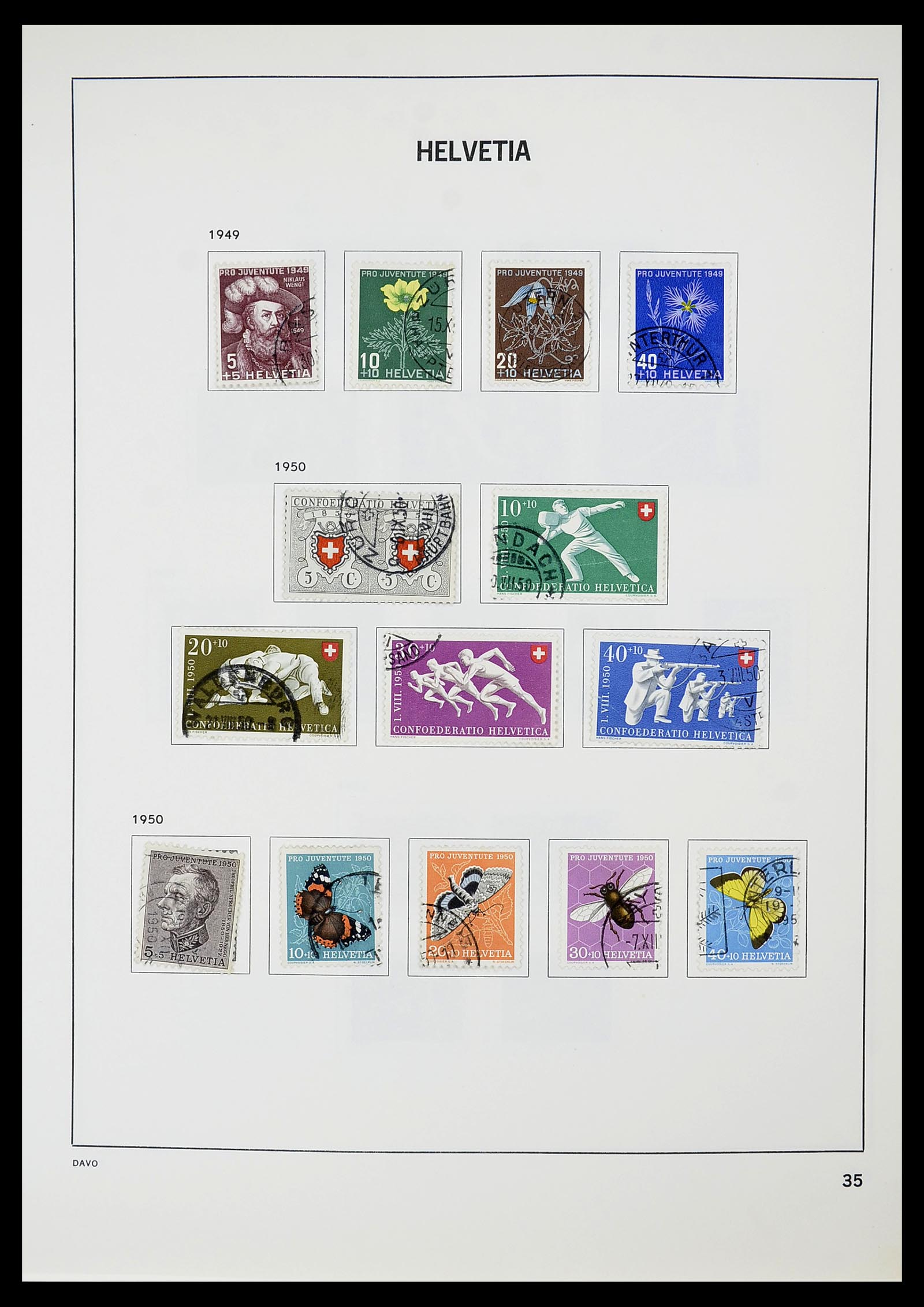 34706 036 - Postzegelverzameling 34706 Zwitserland 1850-1991.