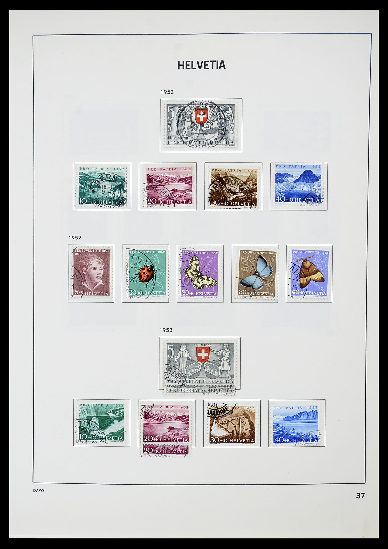 34706 038 - Postzegelverzameling 34706 Zwitserland 1850-1991.