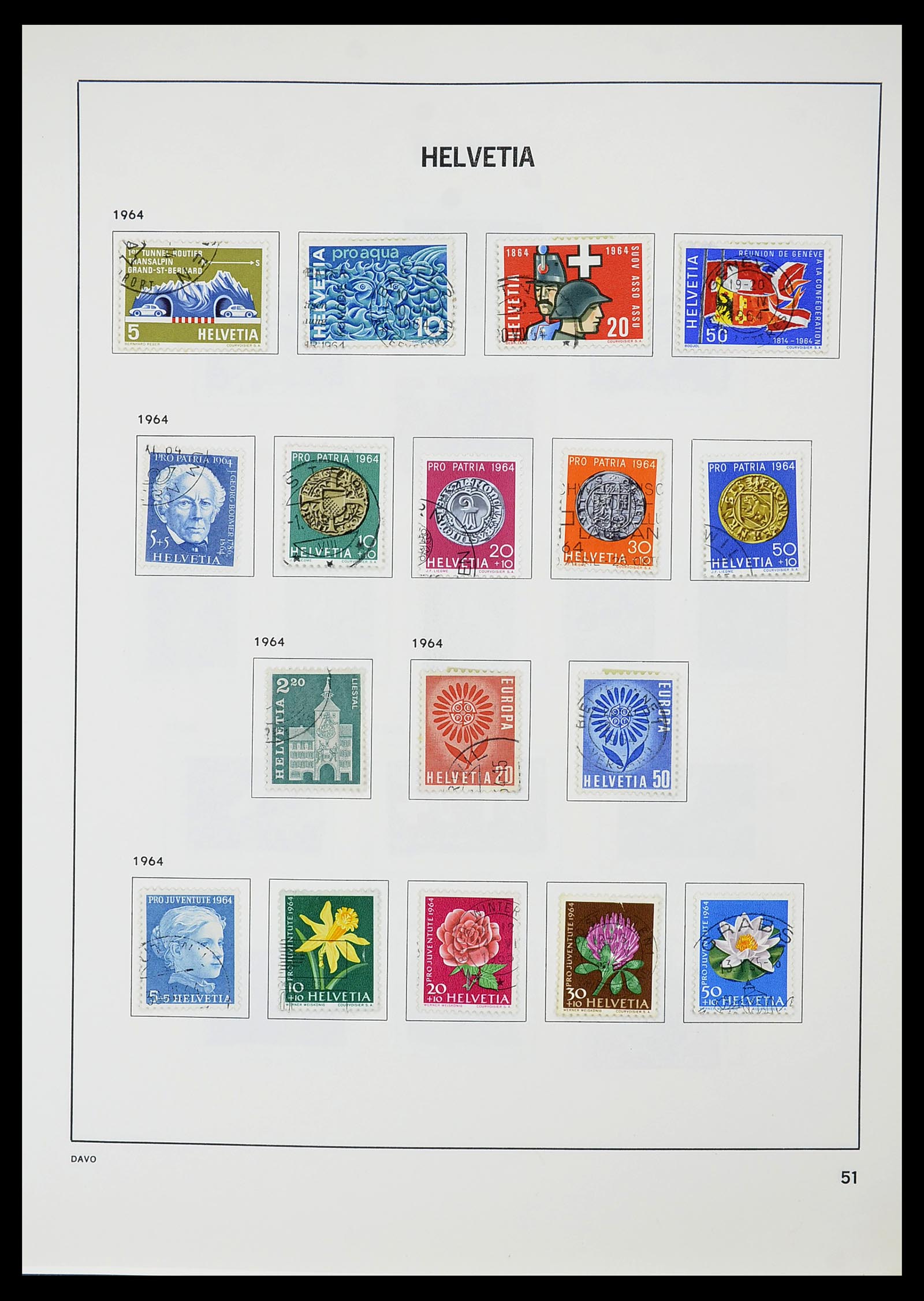 34706 052 - Postzegelverzameling 34706 Zwitserland 1850-1991.