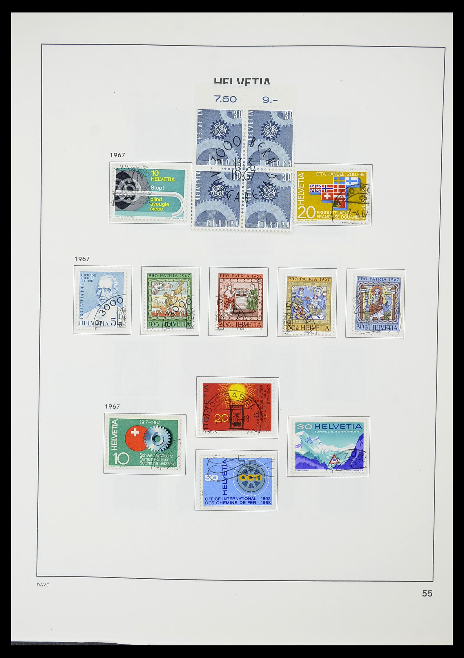 34706 056 - Postzegelverzameling 34706 Zwitserland 1850-1991.