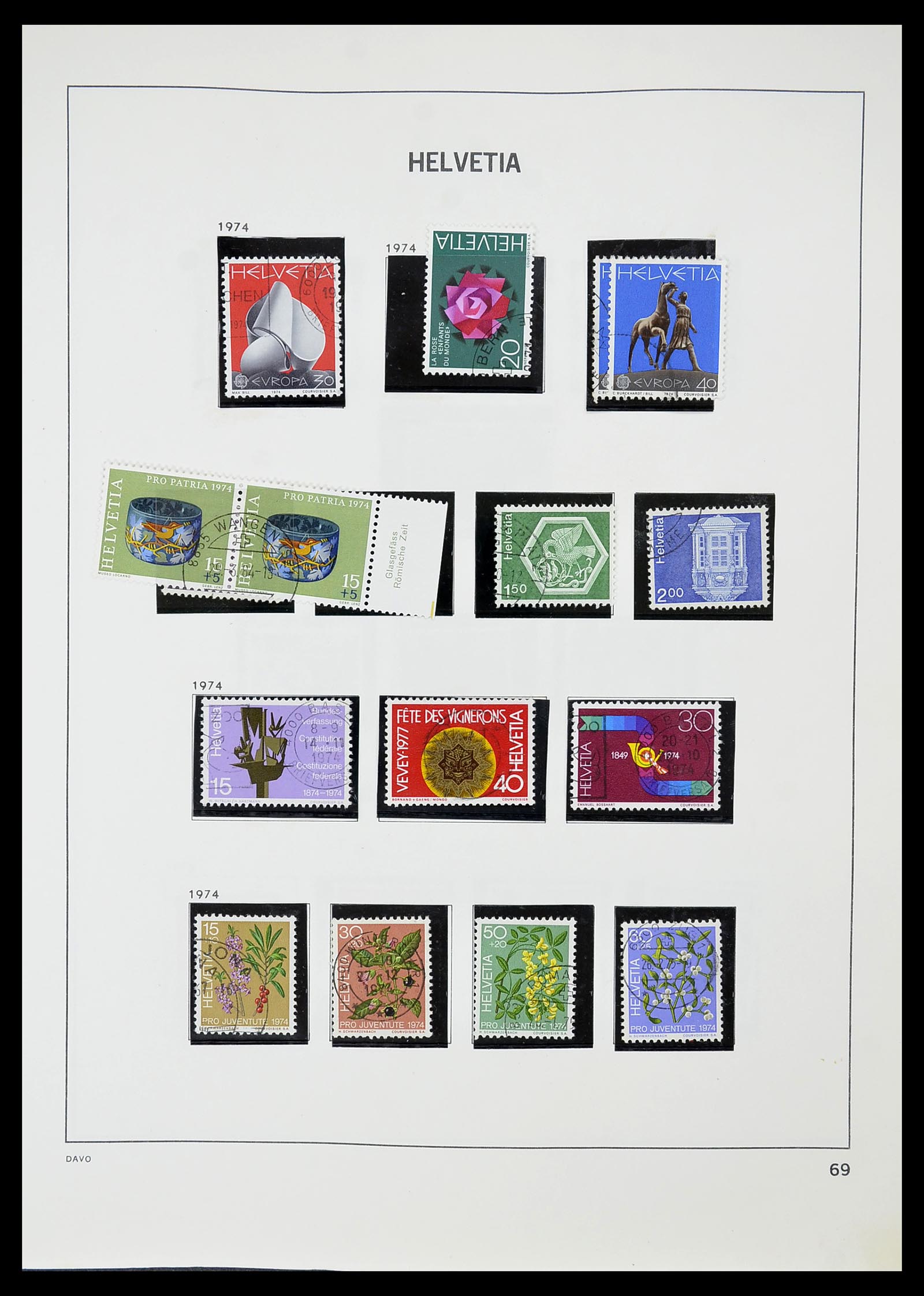 34706 070 - Postzegelverzameling 34706 Zwitserland 1850-1991.