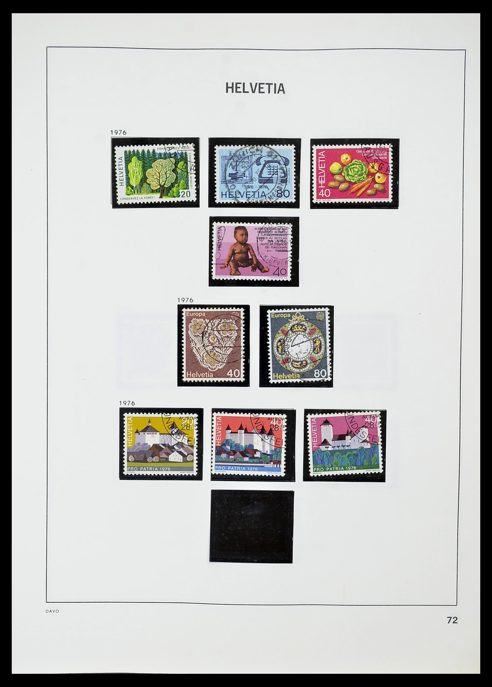 34706 073 - Postzegelverzameling 34706 Zwitserland 1850-1991.