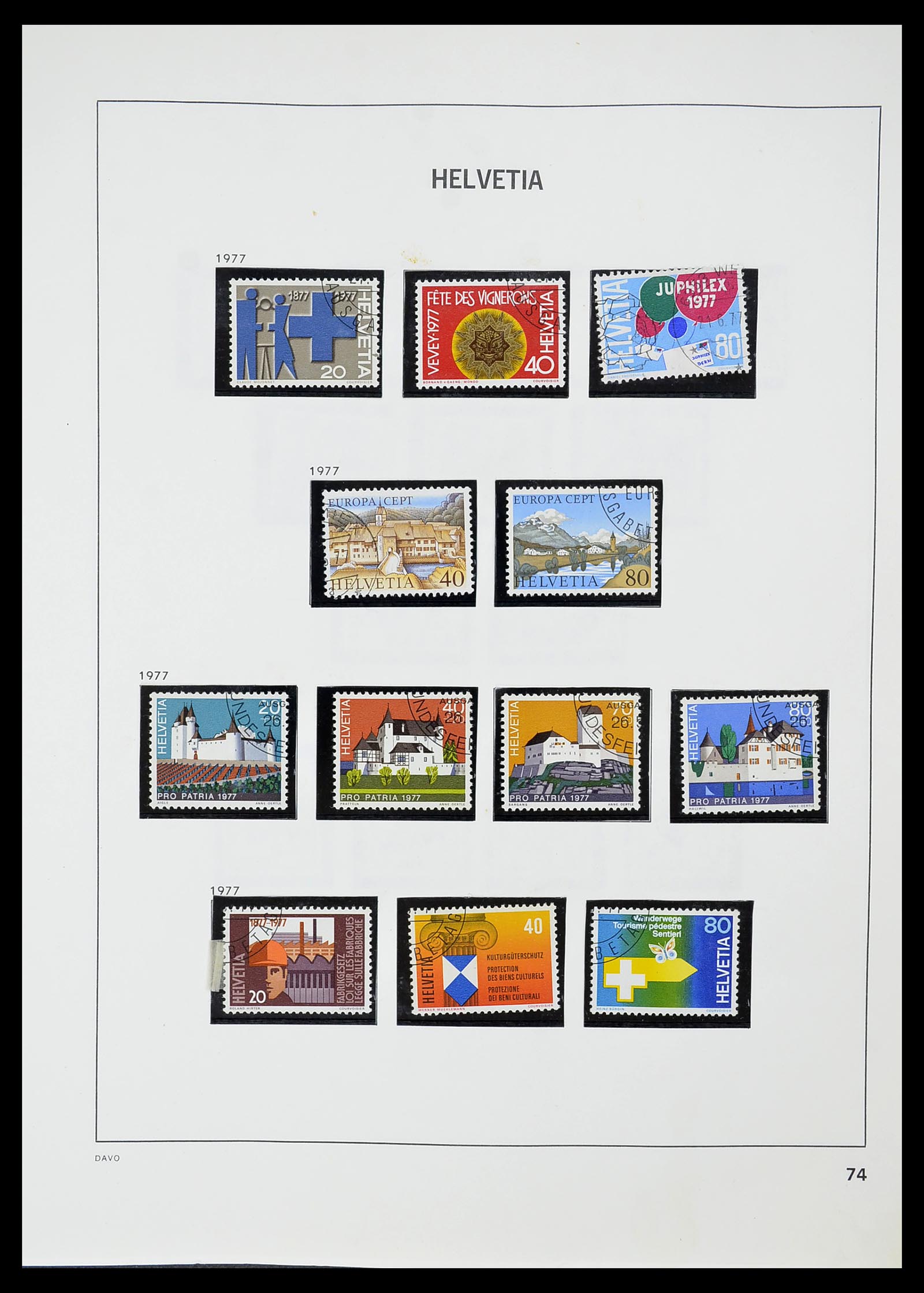 34706 075 - Postzegelverzameling 34706 Zwitserland 1850-1991.