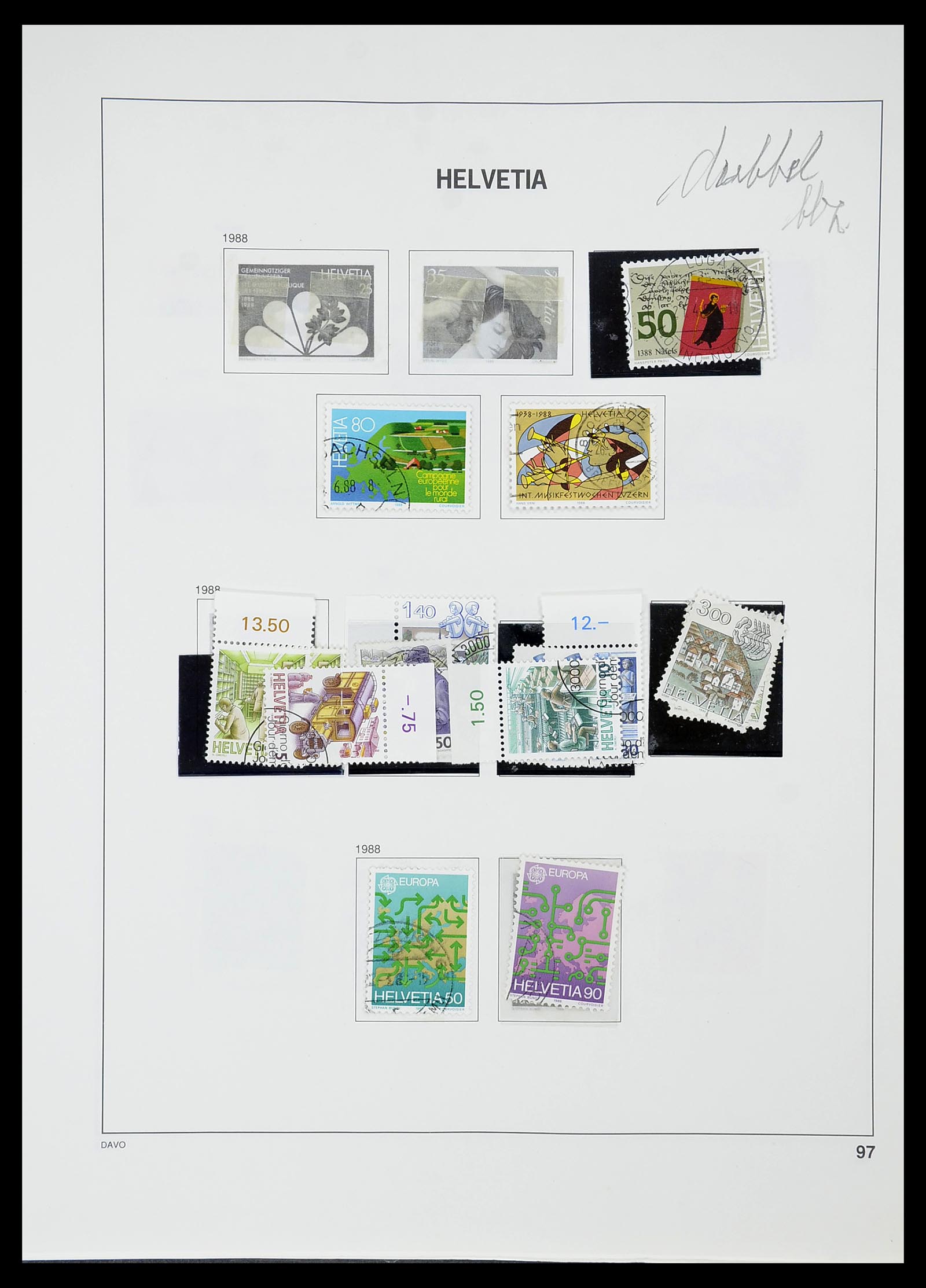 34706 100 - Stamp Collection 34706 Switzerland 1850-1991.