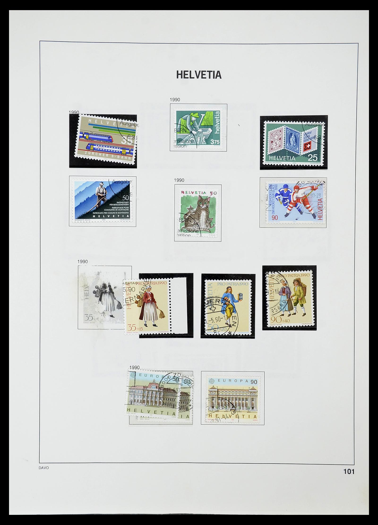 34706 104 - Postzegelverzameling 34706 Zwitserland 1850-1991.