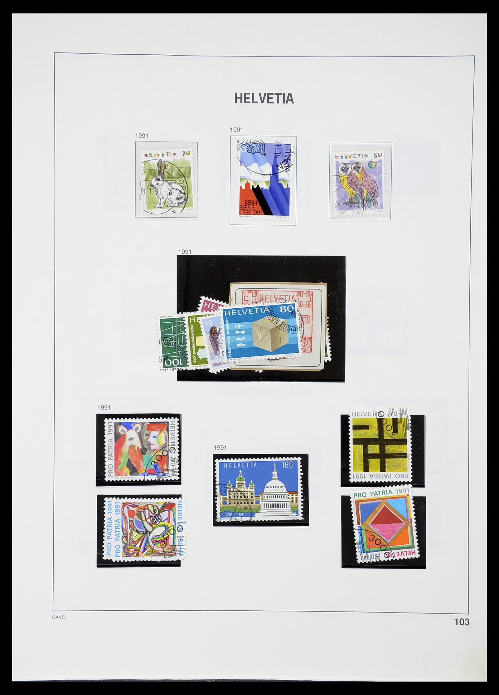 34706 106 - Postzegelverzameling 34706 Zwitserland 1850-1991.