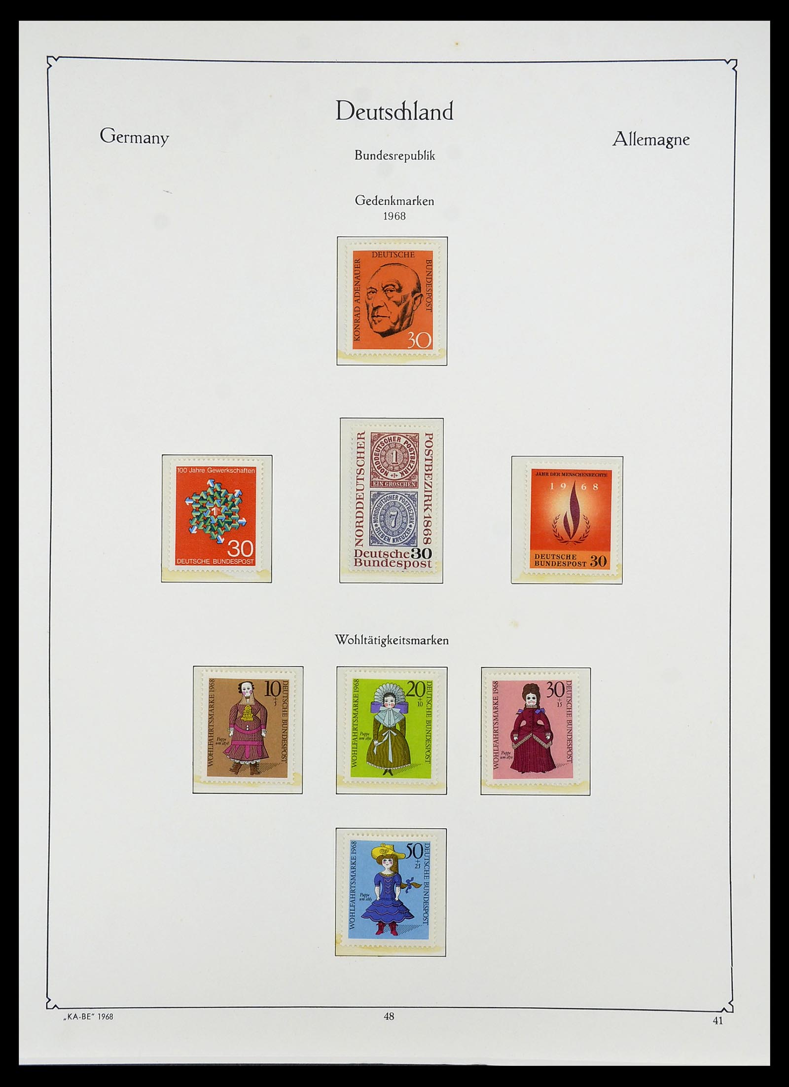 34707 053 - Postzegelverzameling 34707 Bundespost 1945-1975.