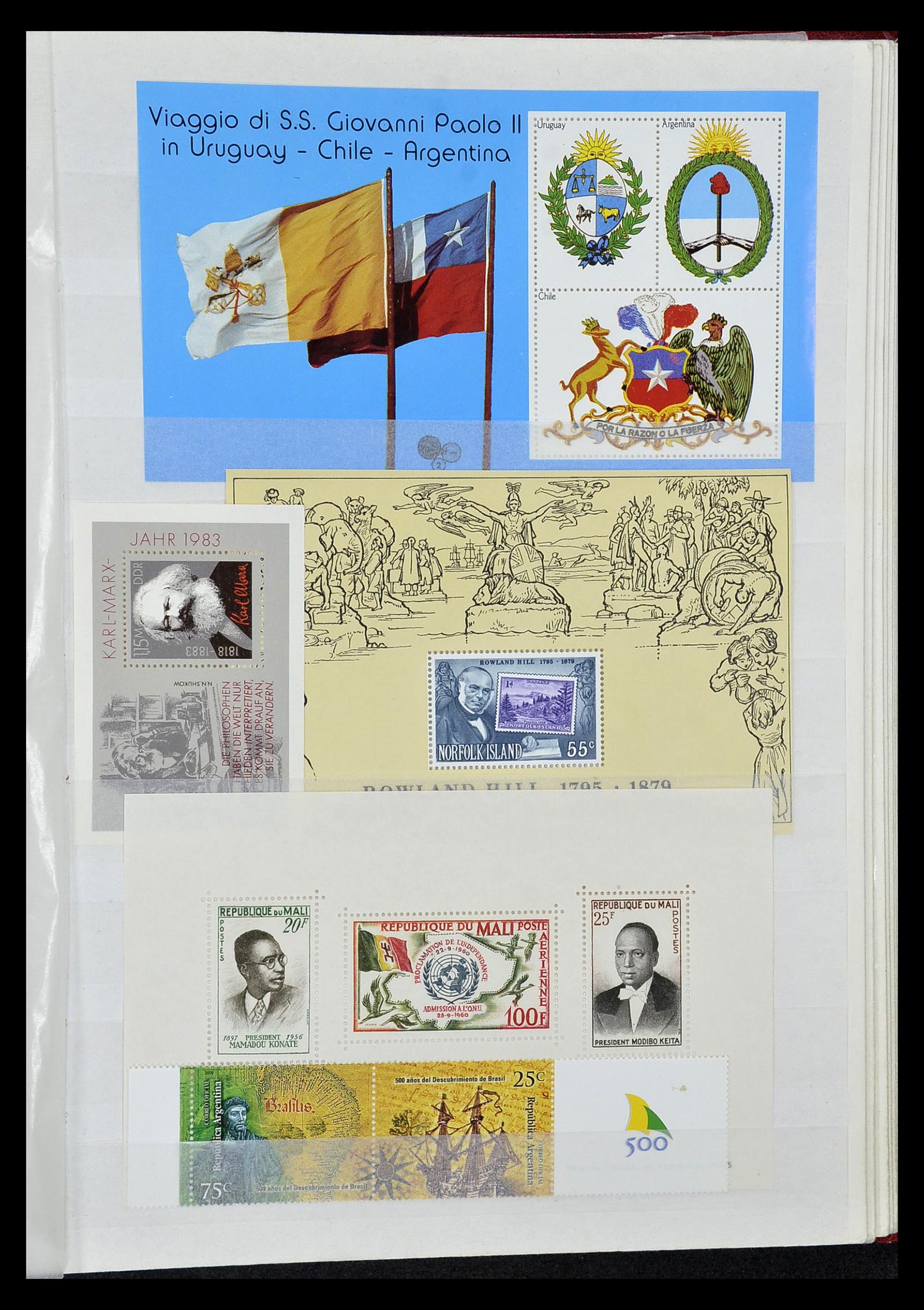 34709 046 - Postzegelverzameling 34709 Wereld blokken 1938-2017!