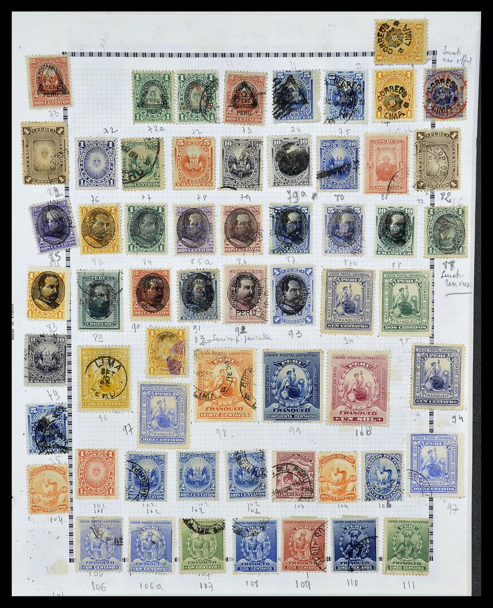34711 020 - Stamp Collection 34711 Peru 1858-1978.