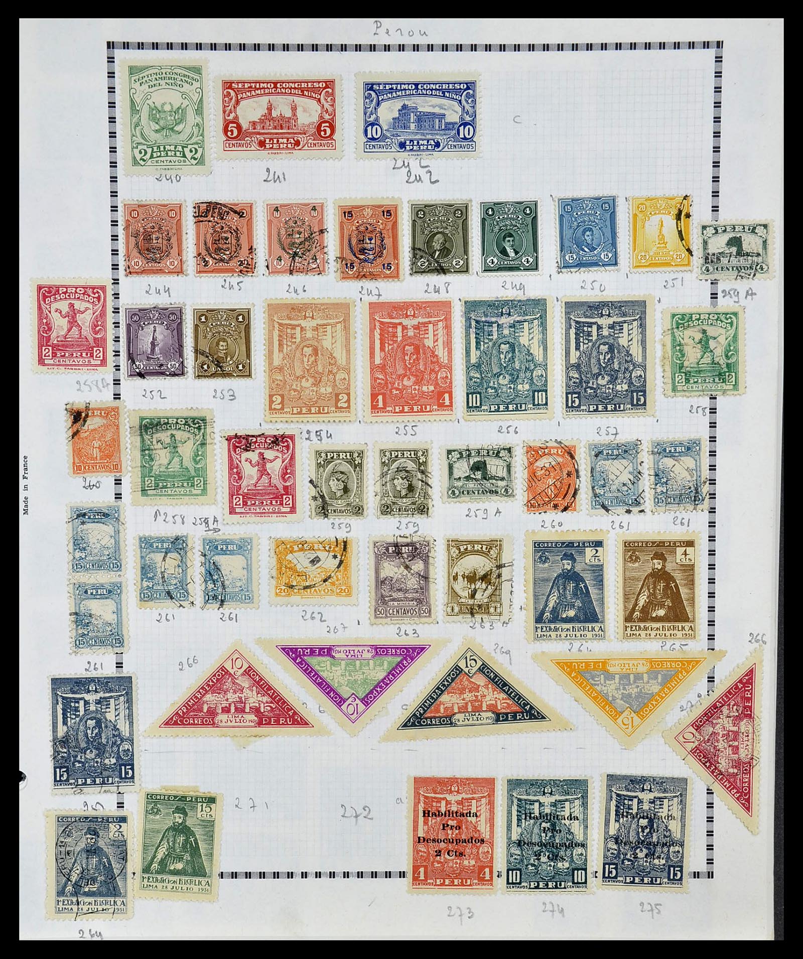 34711 030 - Postzegelverzameling 34711 Peru 1858-1978.