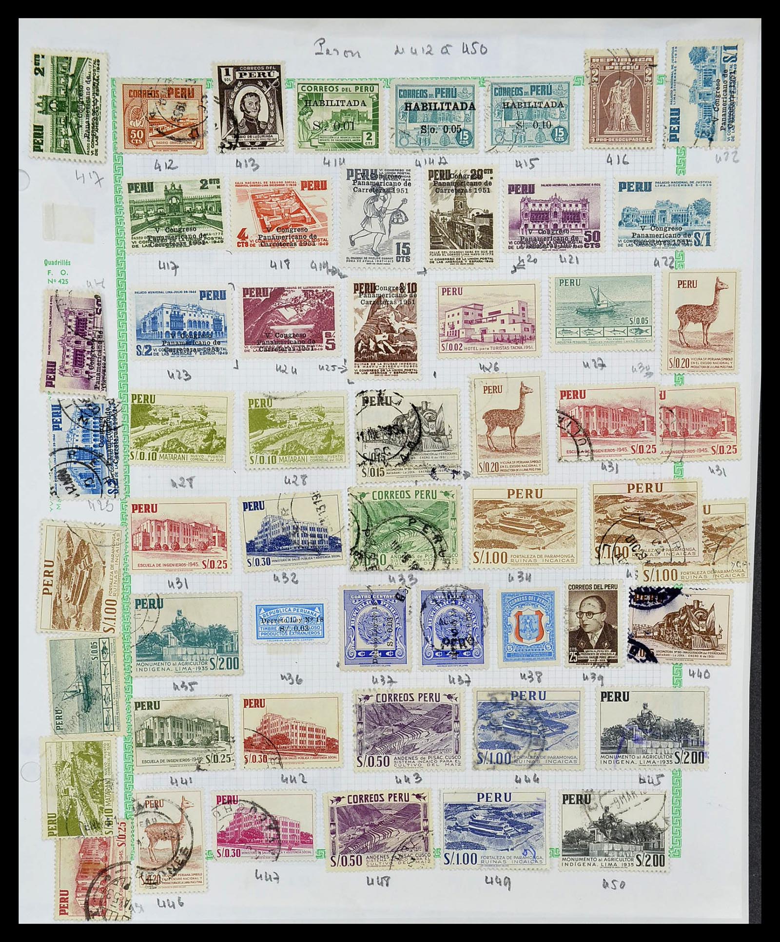 34711 035 - Postzegelverzameling 34711 Peru 1858-1978.