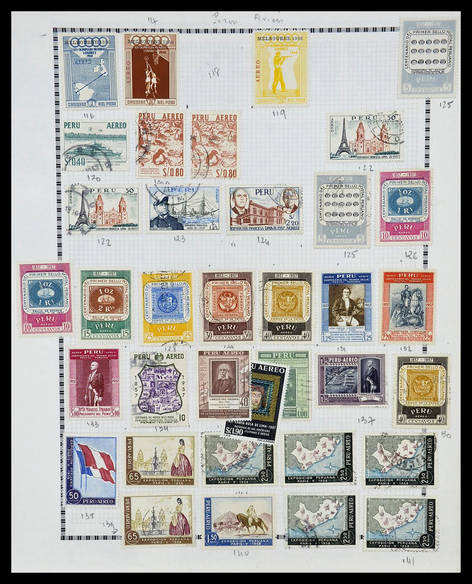 34711 040 - Postzegelverzameling 34711 Peru 1858-1978.