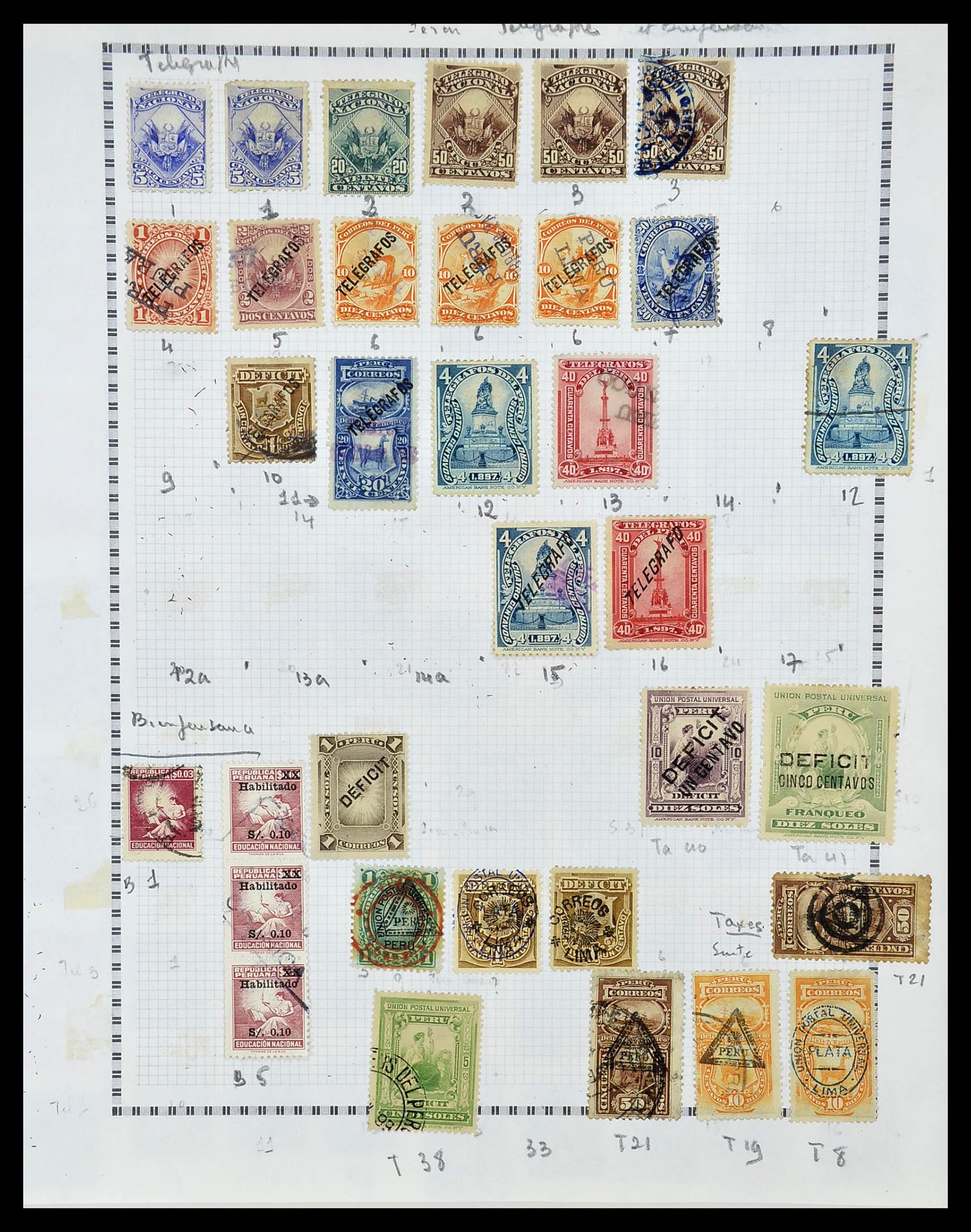 34711 045 - Postzegelverzameling 34711 Peru 1858-1978.