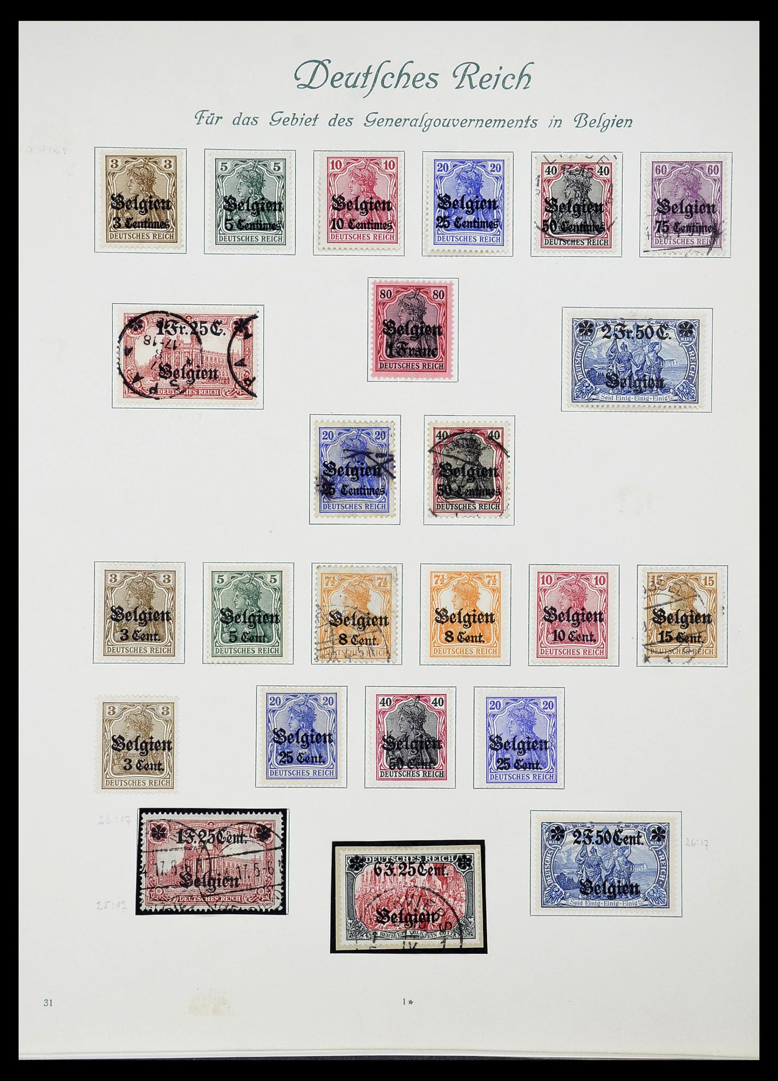 34719 001 - Postzegelverzameling 34719 Duitse bezettingen en gebieden 1914-1945.