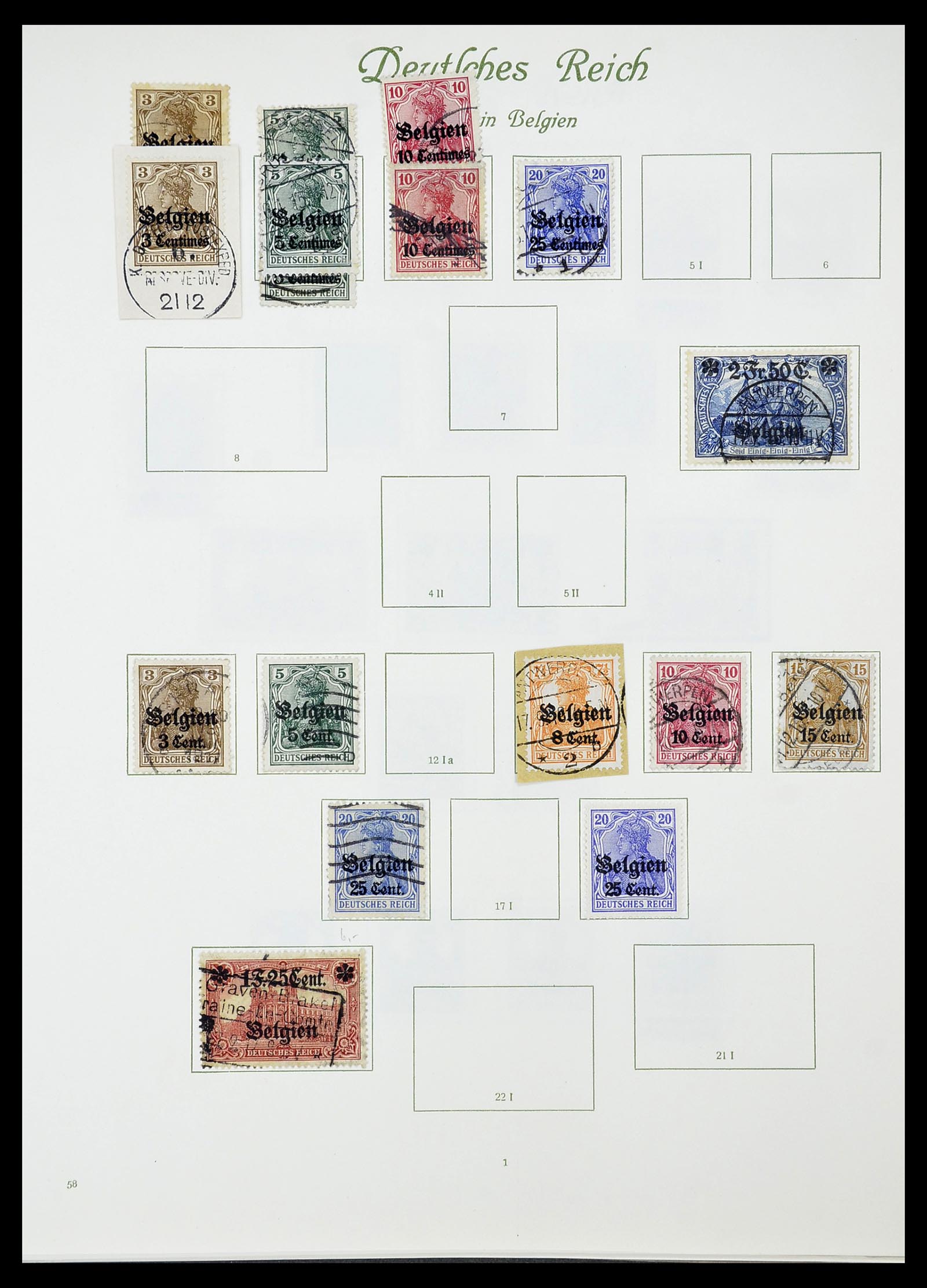 34719 002 - Postzegelverzameling 34719 Duitse bezettingen en gebieden 1914-1945.
