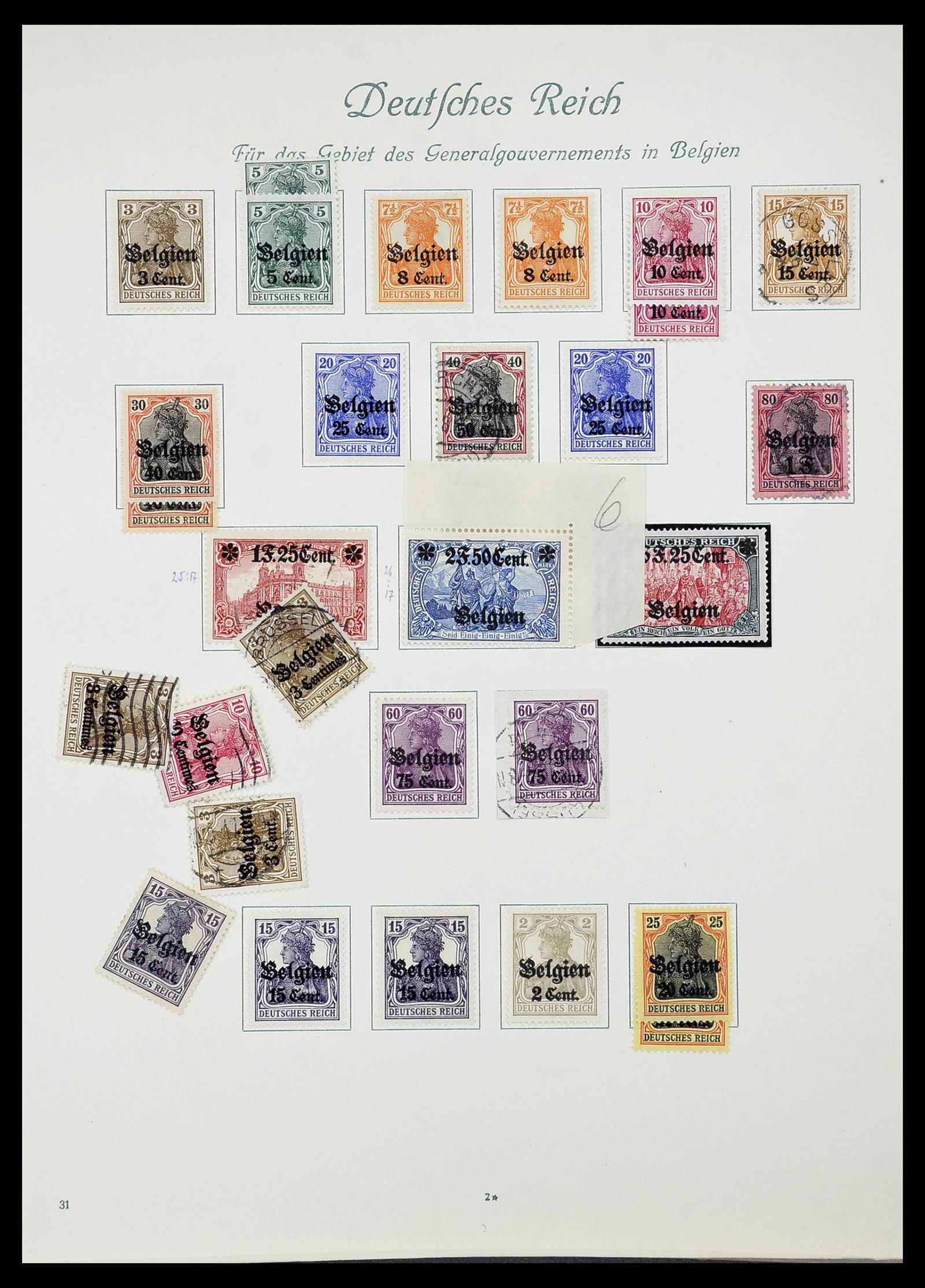 34719 003 - Postzegelverzameling 34719 Duitse bezettingen en gebieden 1914-1945.